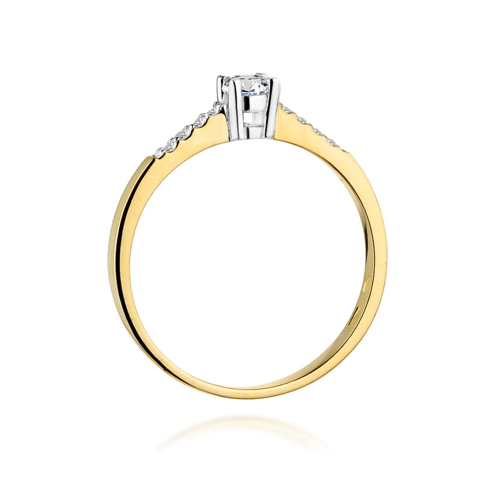 Inel Aur 9K cu Diamante Naturale 0.22 ct