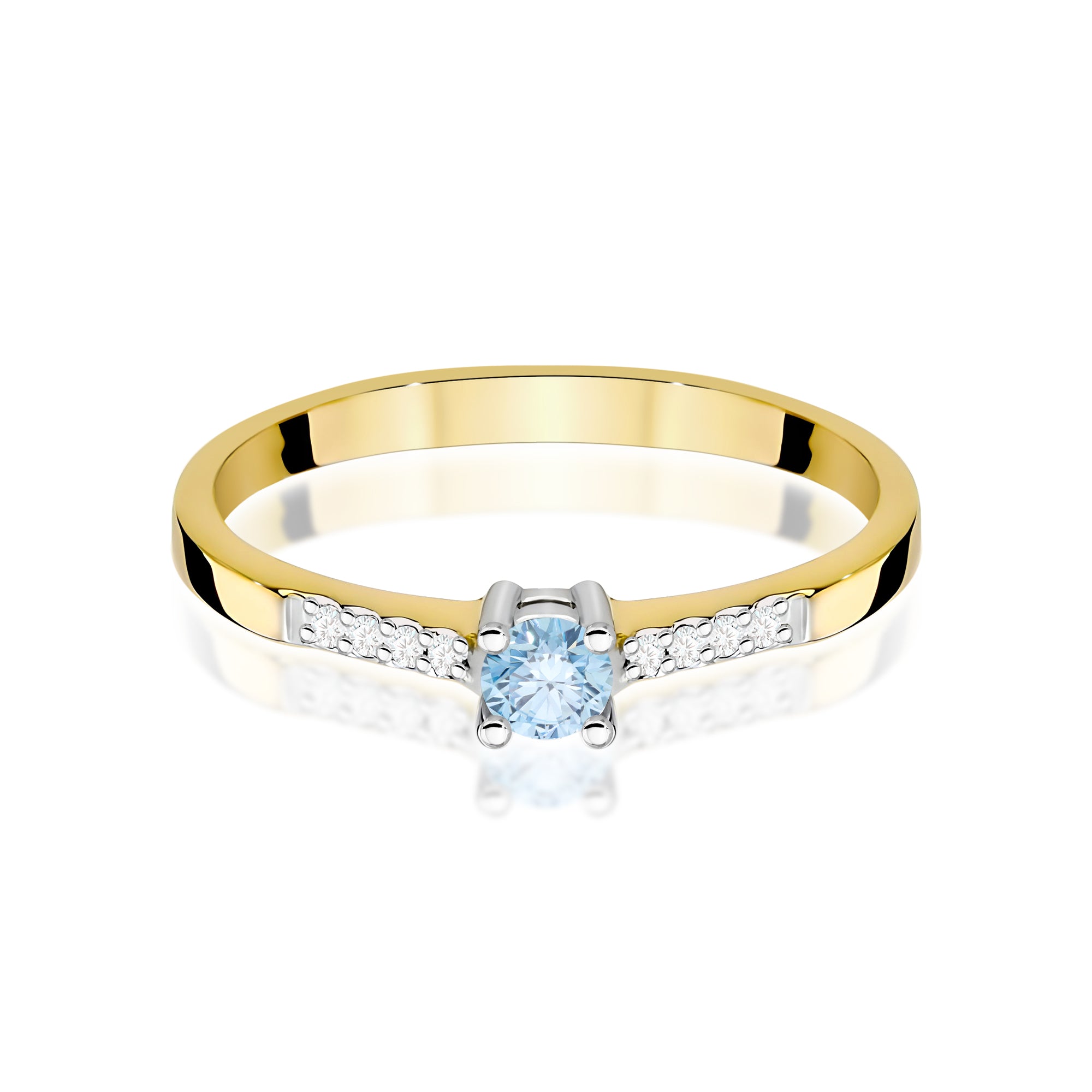 Inel Aur 9K cu Diamante de Laborator 0.22 ct