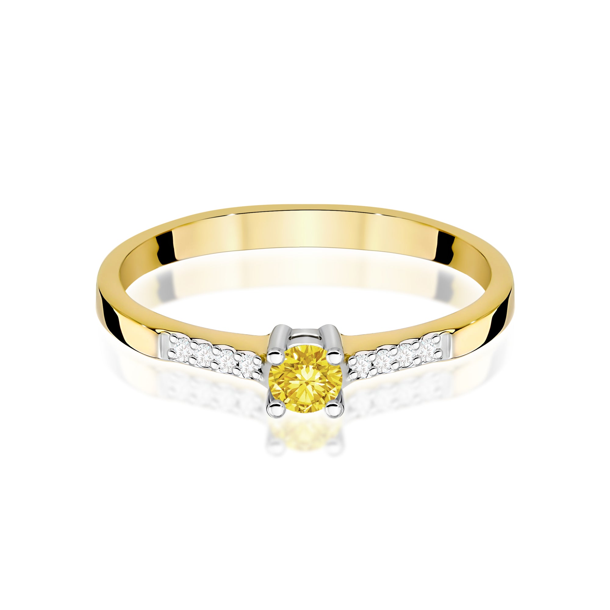 Inel Aur 9K cu Diamante de Laborator 0.22 ct