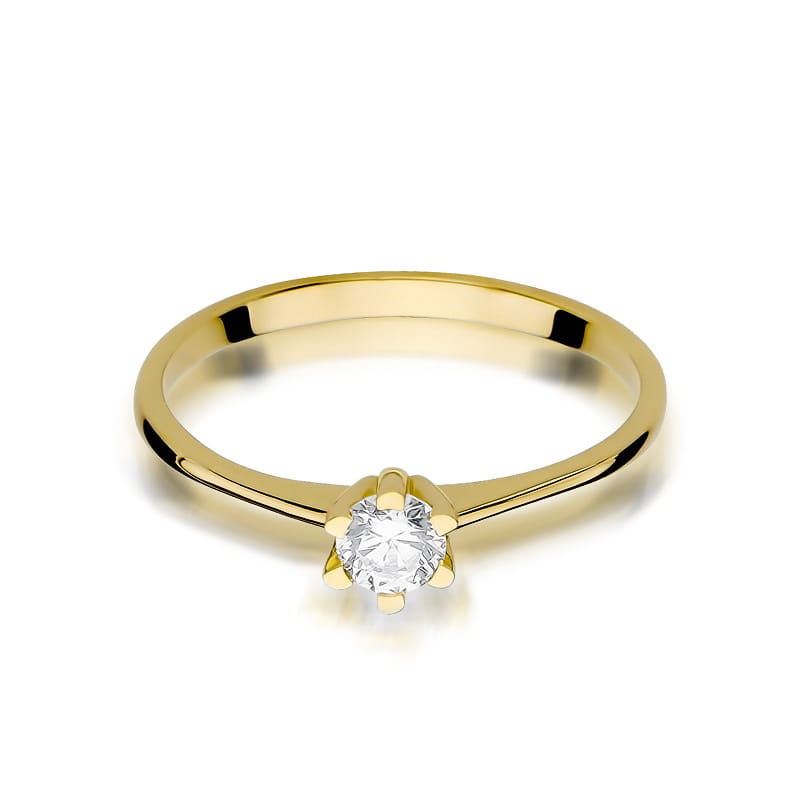 Inel Aur 9K cu Diamant Natural 0.23 ct