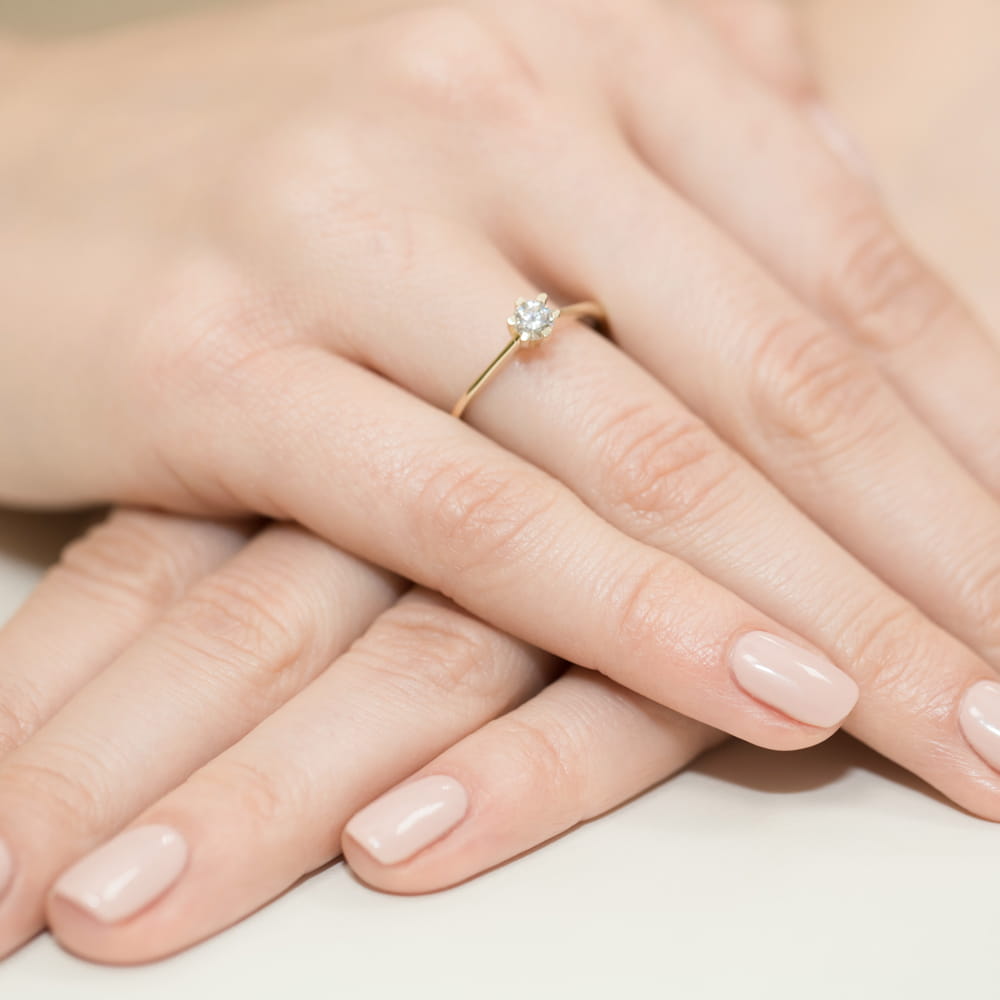 Inel Aur 9K cu Diamant Natural 0.23 ct