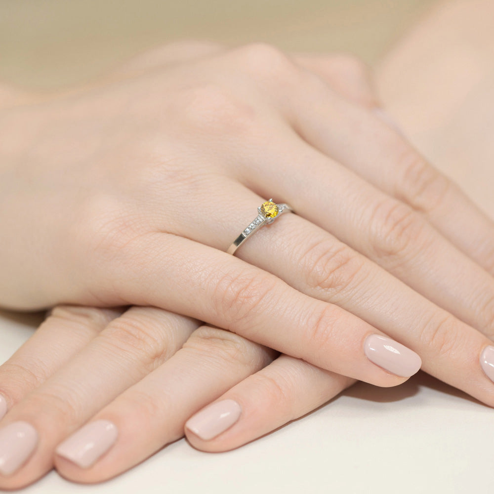 Inel Aur 14K cu Diamante de Laborator 0.21 ct