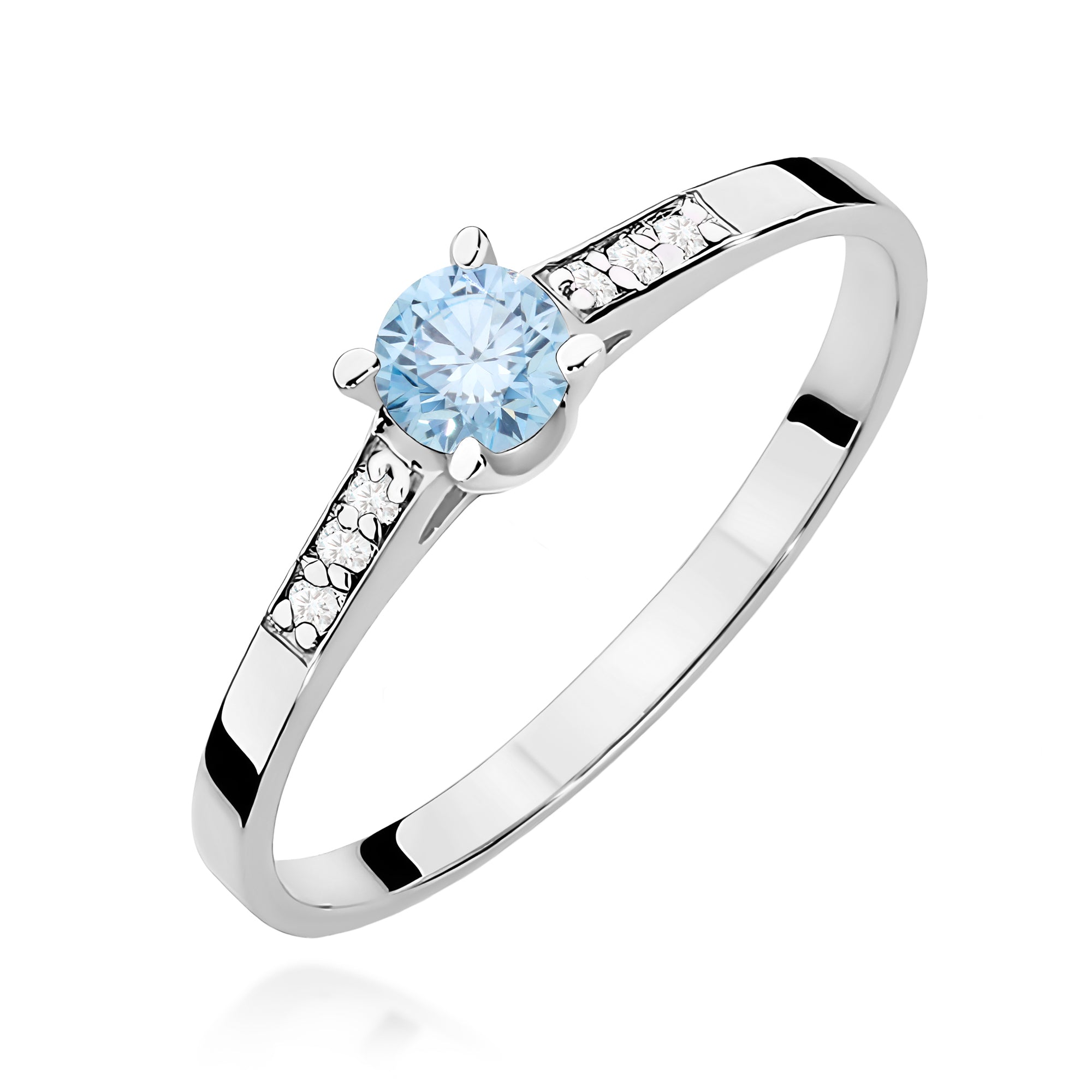 Inel Aur 9K cu Diamante de Laborator 0.21 ct