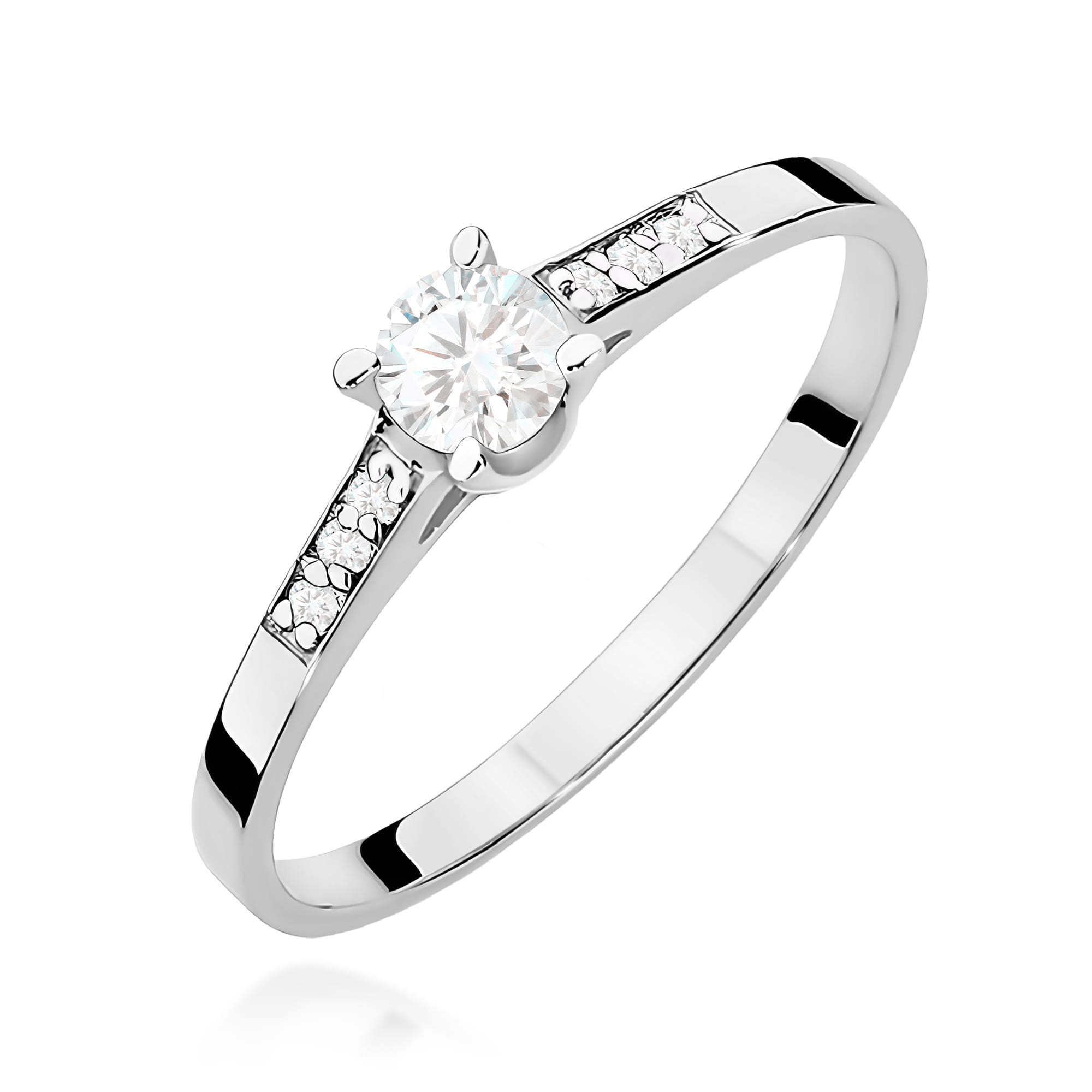 Inel Aur 9K cu Diamante de Laborator 0.21 ct