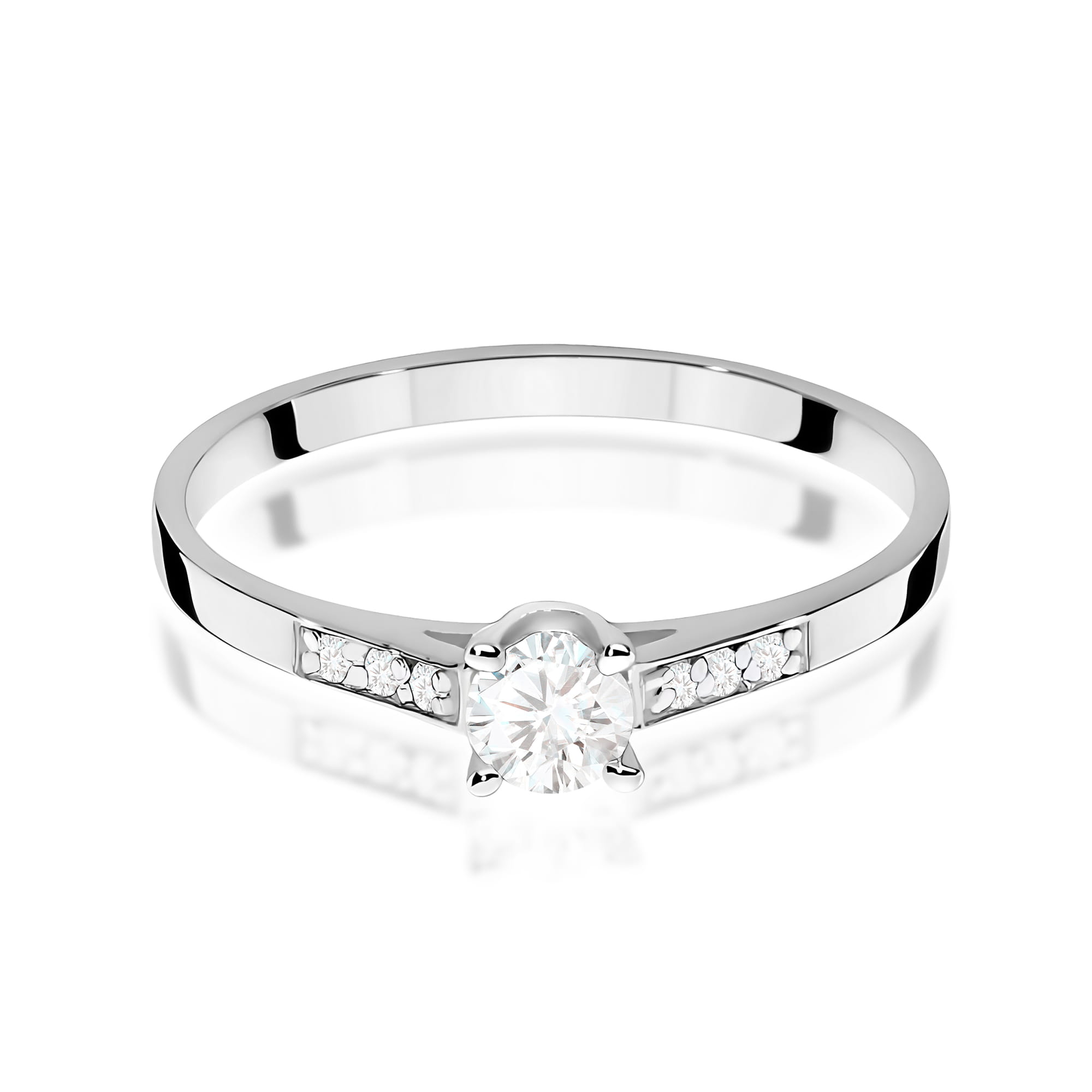 Inel Aur 9K cu Diamante de Laborator 0.21 ct