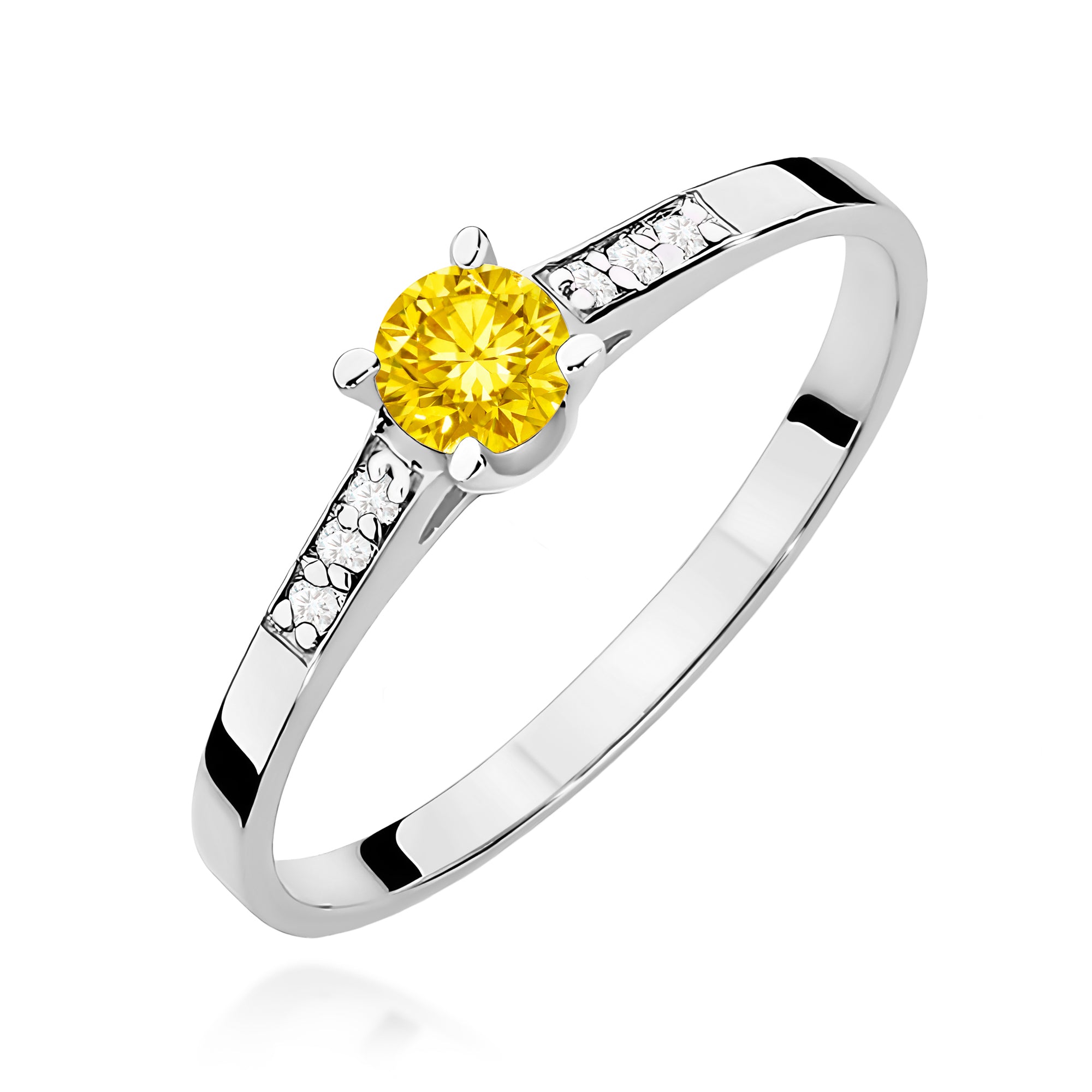 Inel Aur 9K cu Diamante de Laborator 0.21 ct