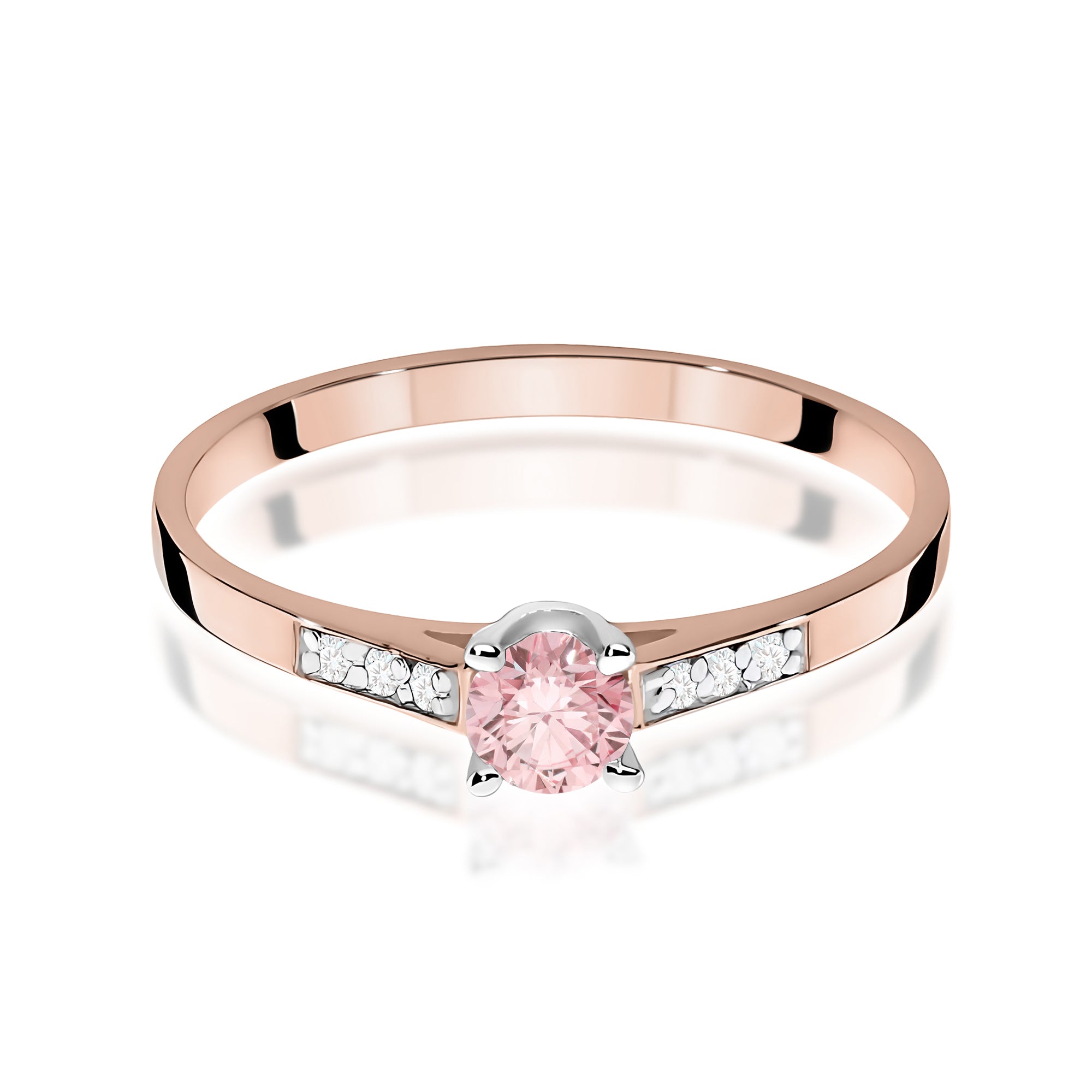 Inel Aur 14K cu Diamante de Laborator 0.21 ct