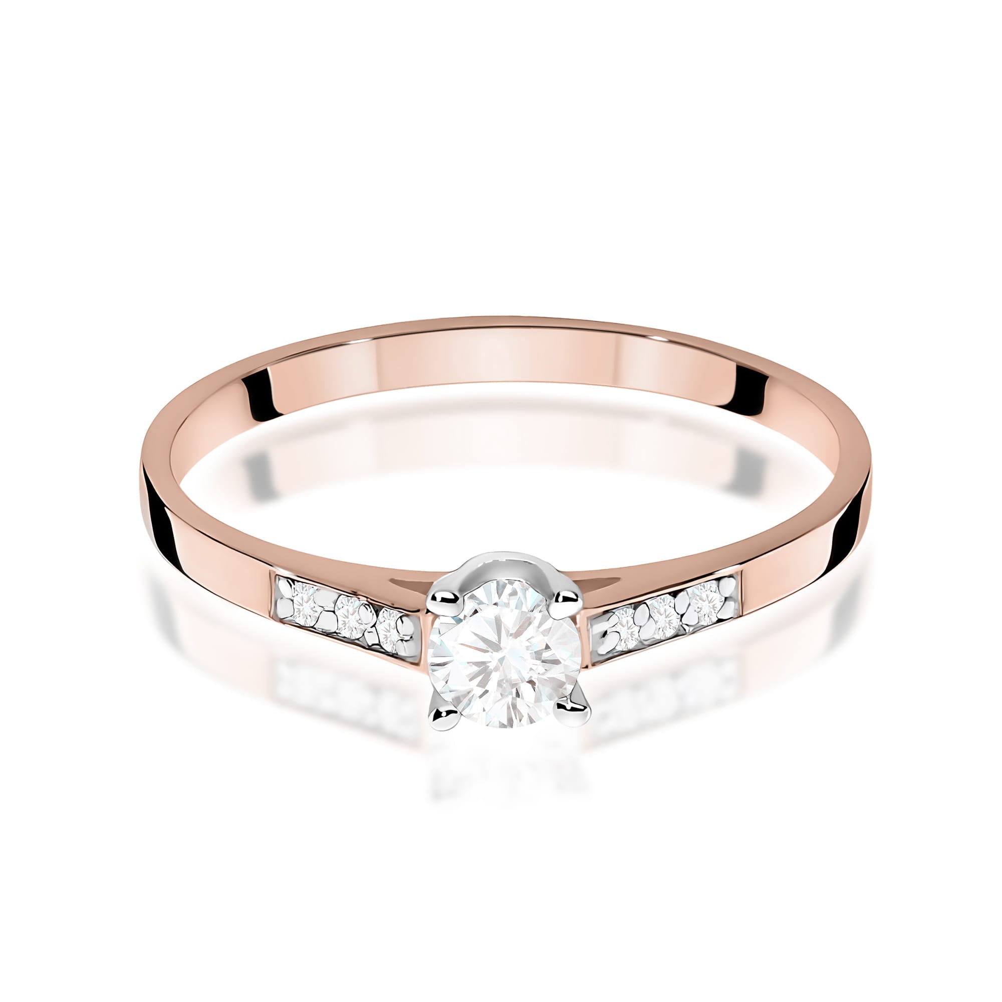 Inel Diamant Aur 14K 0.15ct Rotund W0399