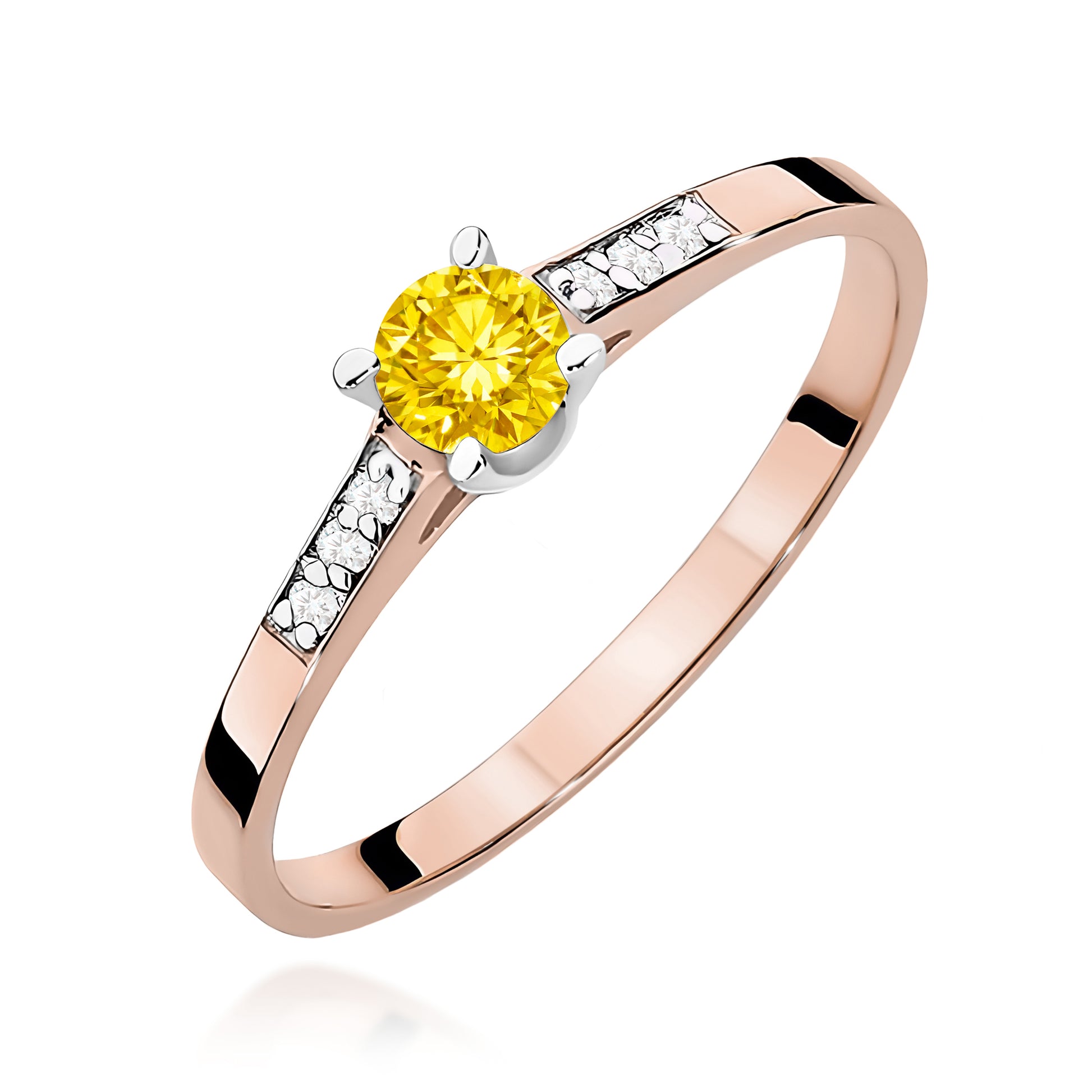 Inel Aur 14K cu Diamante de Laborator 0.21 ct