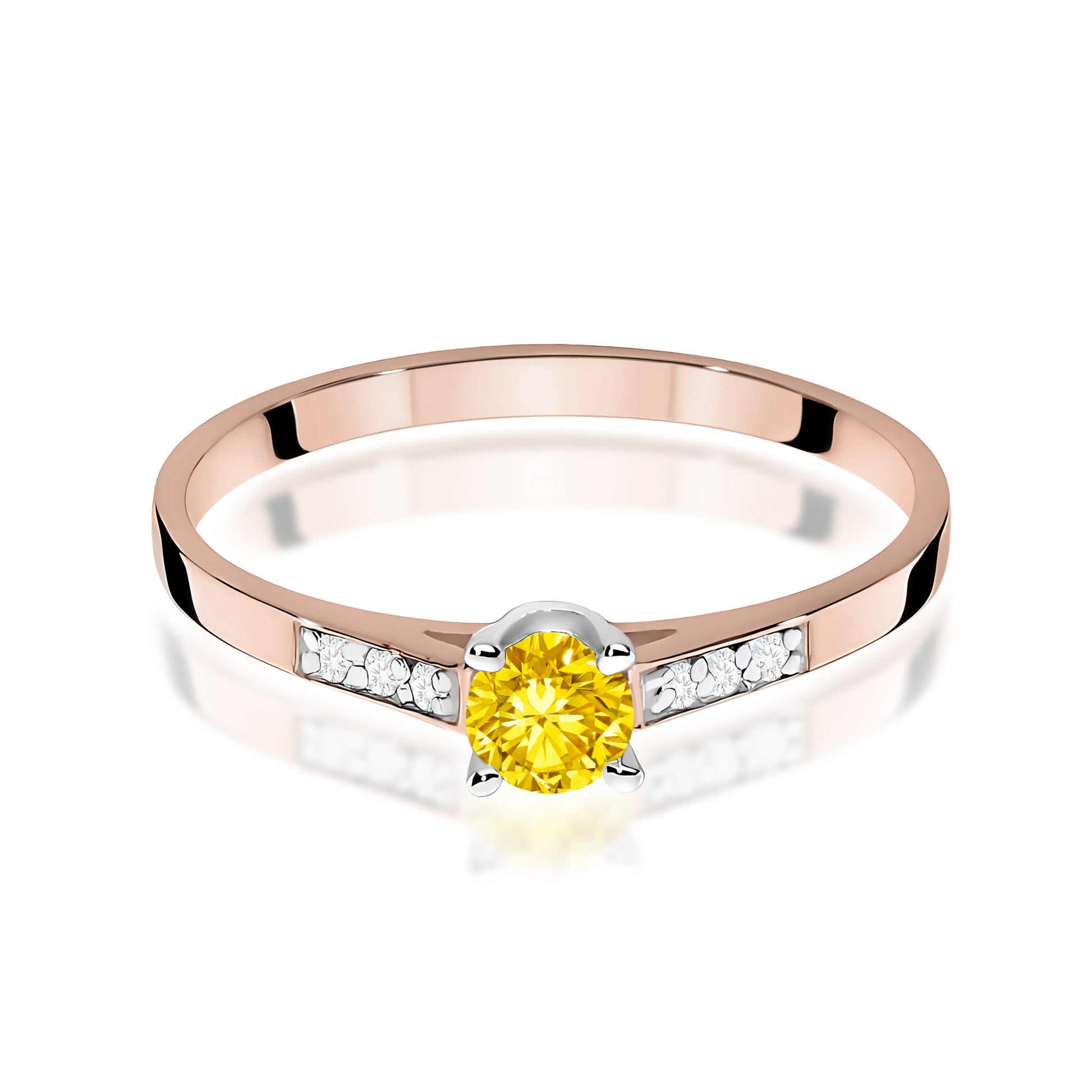 Inel Aur 14K cu Diamante de Laborator 0.21 ct