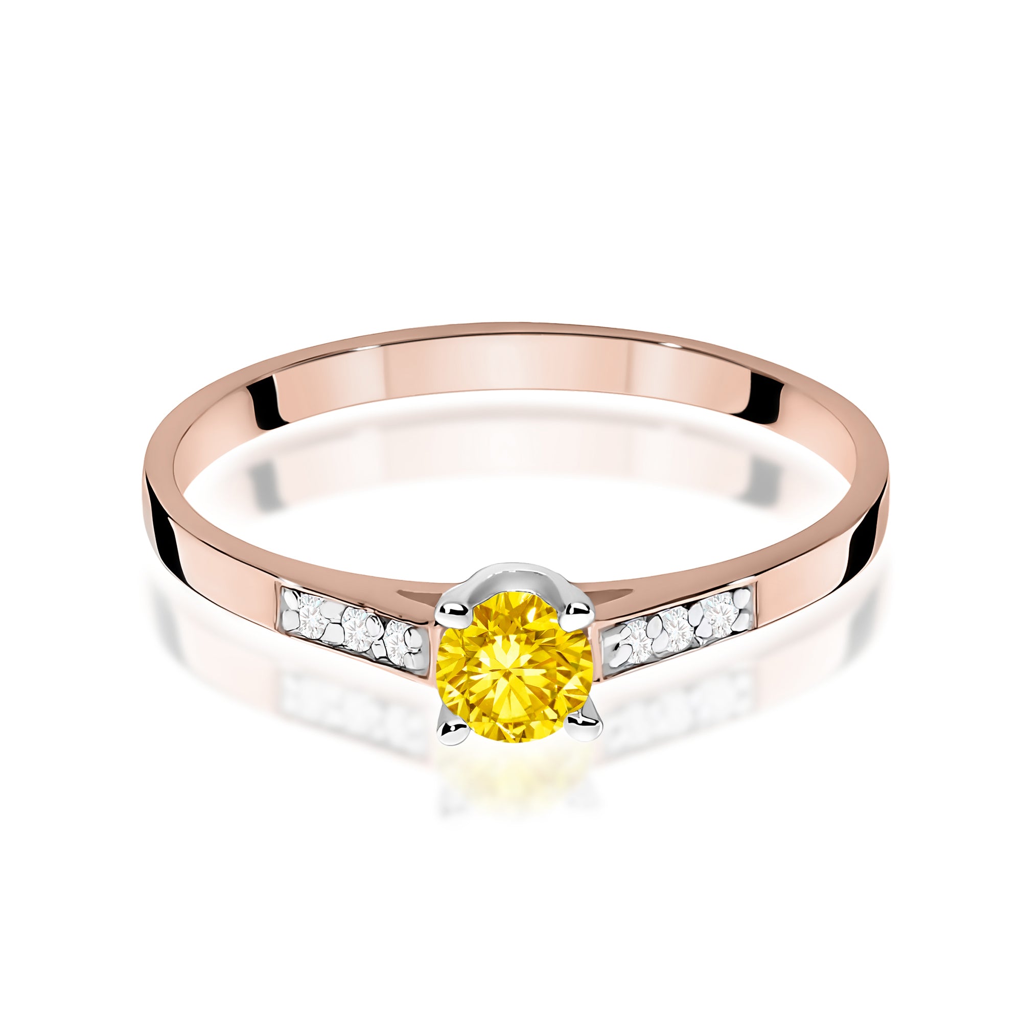 Inel Aur 14K cu Diamante de Laborator 0.21 ct
