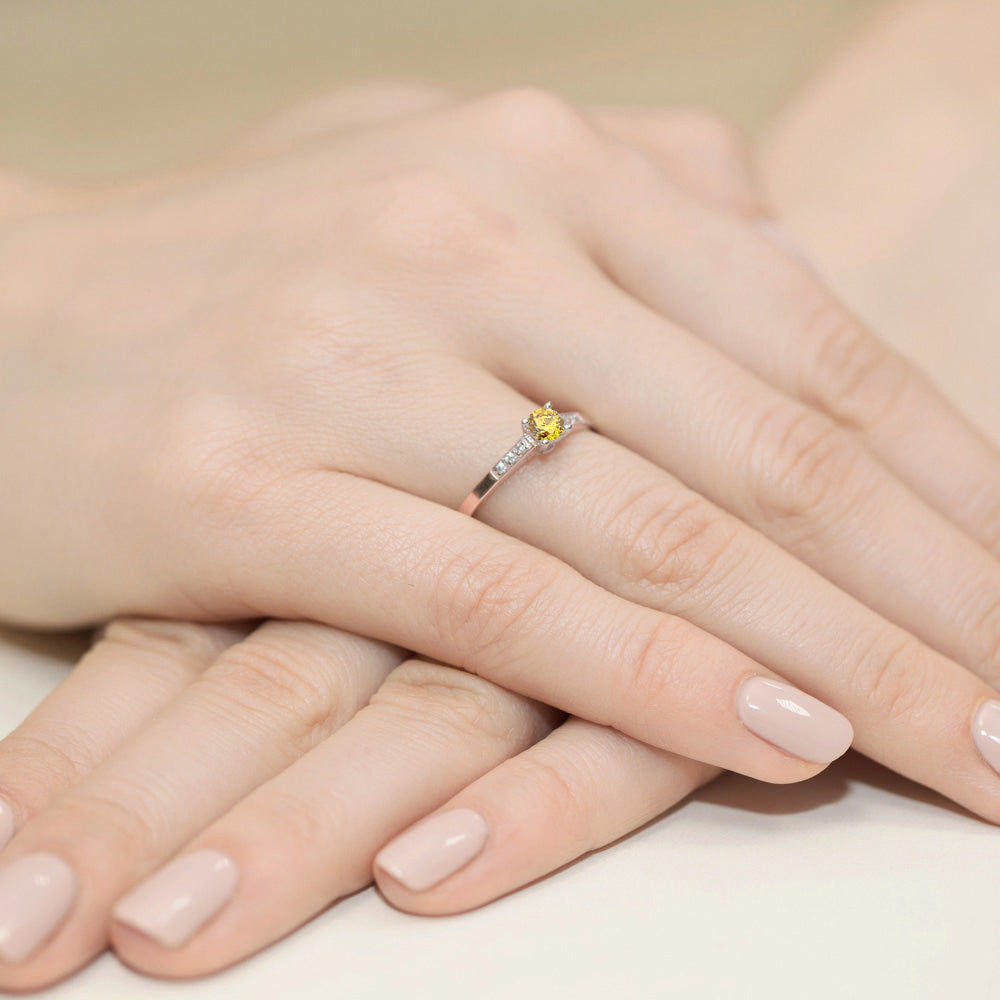 Inel Aur 14K cu Diamante de Laborator 0.21 ct