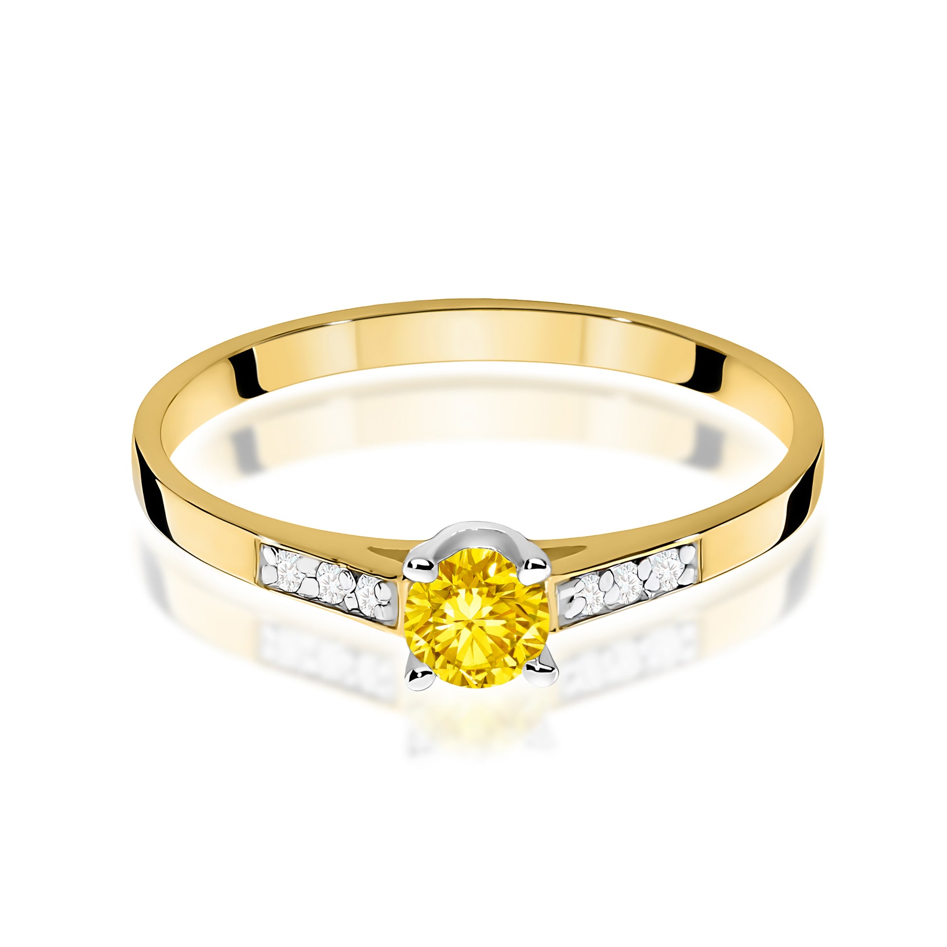 Inel Aur 14K cu Diamante de Laborator 0.21 ct