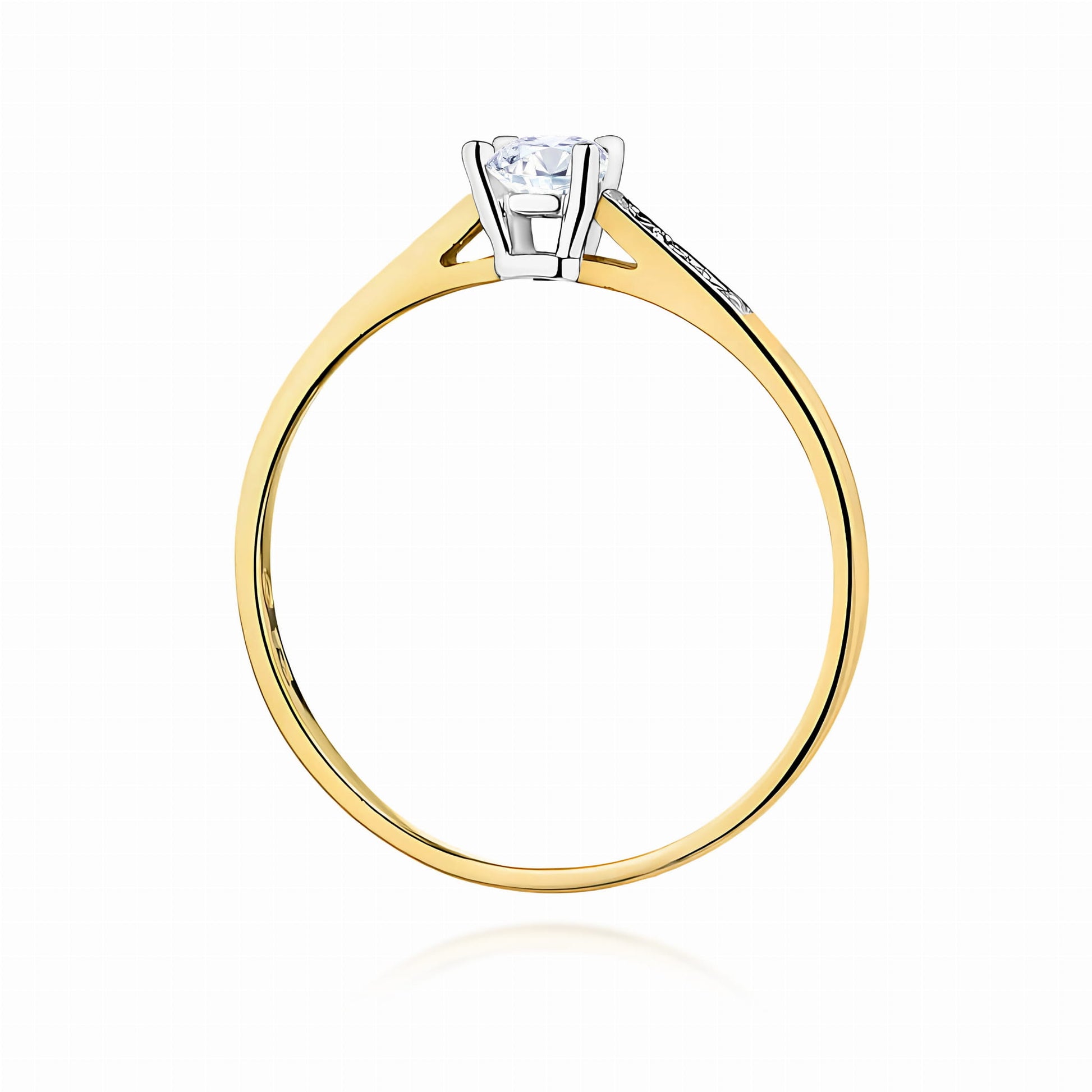 Inel Aur 9K cu Diamante Naturale 0.21 ct