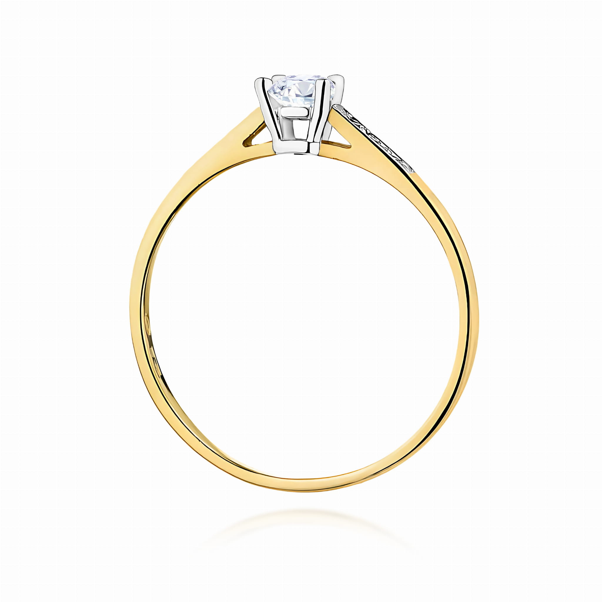Inel Aur 9K cu Diamante Naturale 0.21 ct