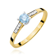 Inel Aur 9K cu Diamante de Laborator 0.21 ct