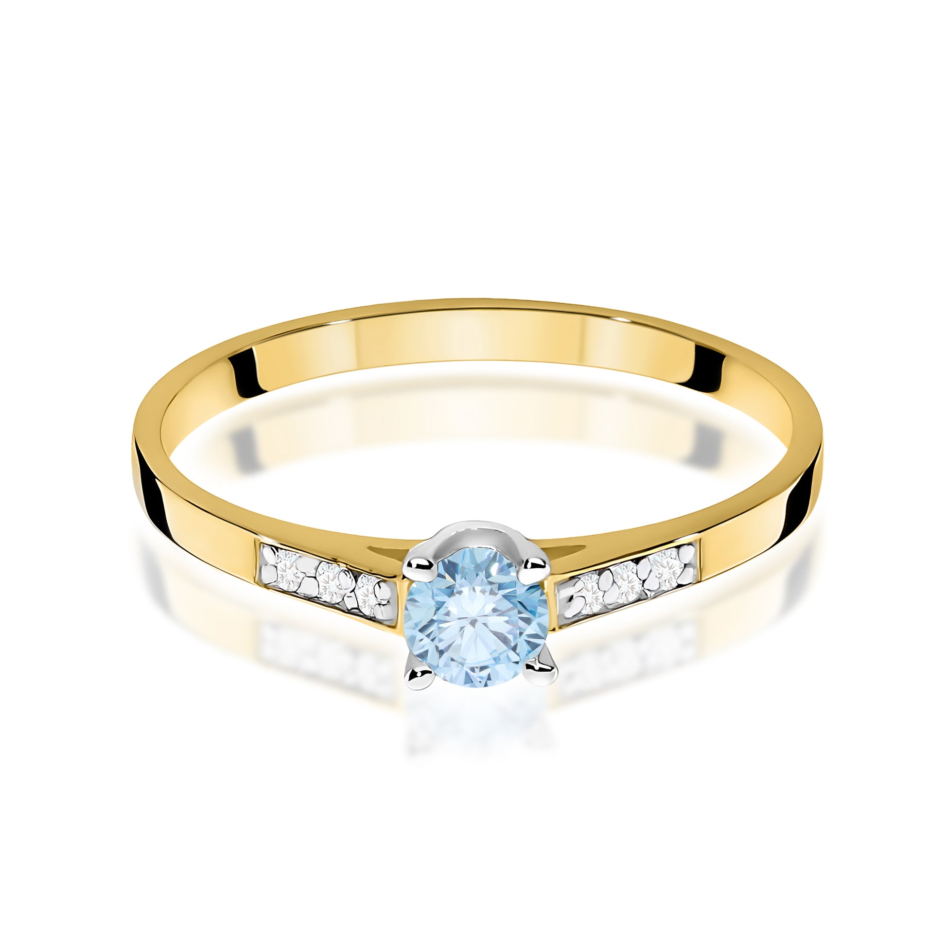 Inel Aur 9K cu Diamante de Laborator 0.21 ct