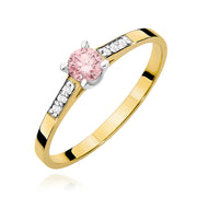 Inel Aur 9K cu Diamante de Laborator 0.21 ct