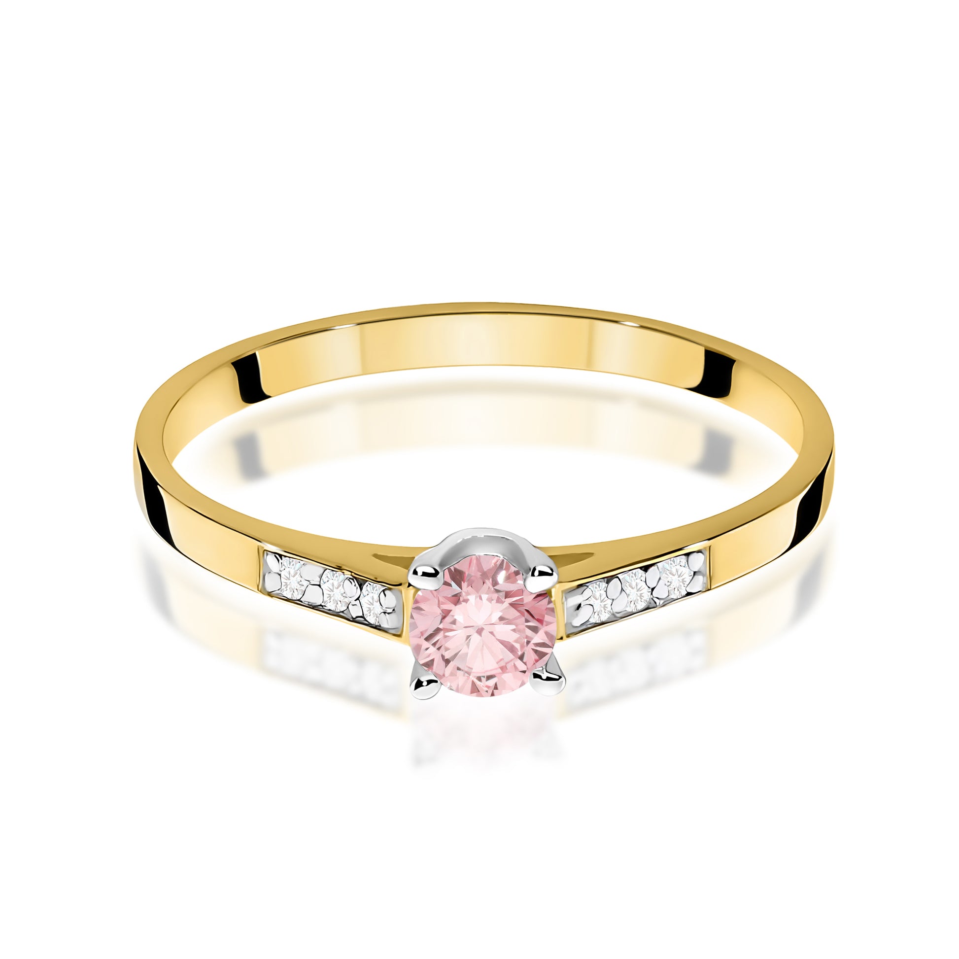 Inel Aur 9K cu Diamante de Laborator 0.21 ct
