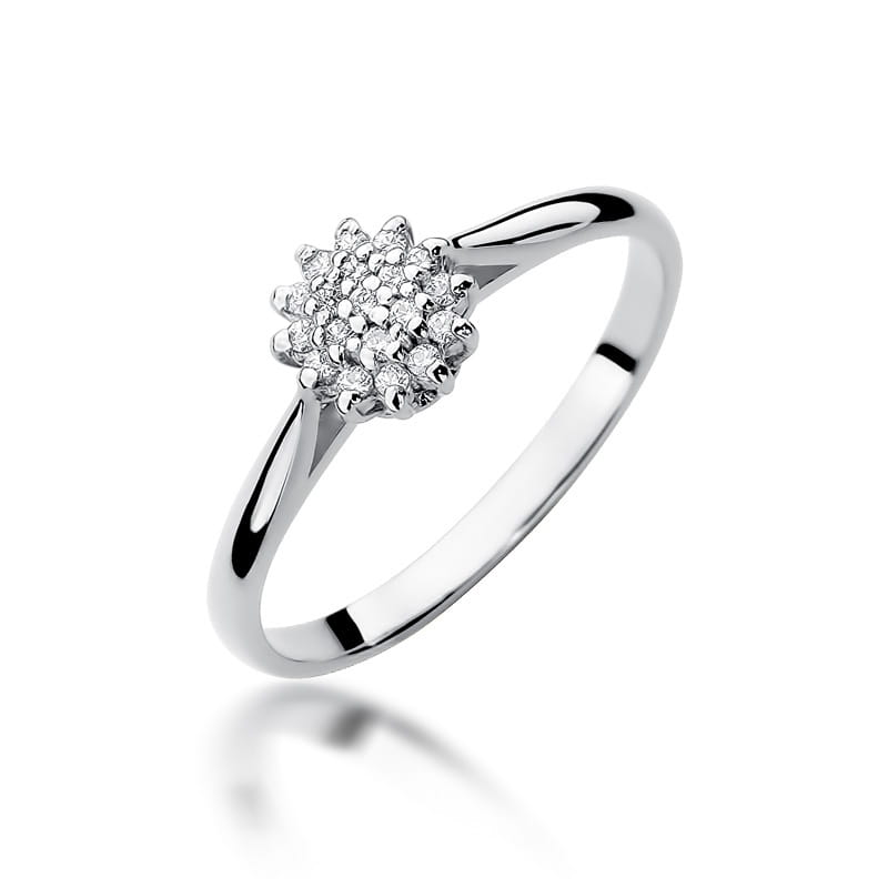 Inel Aur 9K cu Diamante Naturale 0.10 ct