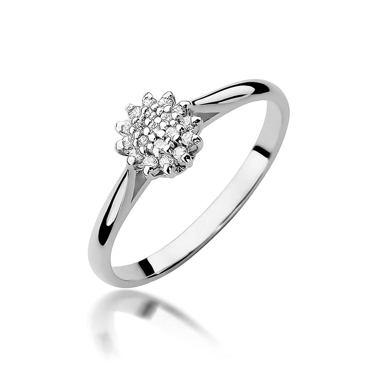Inel Aur 9K cu Diamante de Laborator 0.10 ct