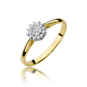 Inel Aur 9K cu Diamante Naturale 0.10 ct