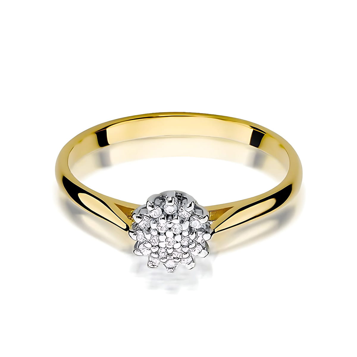 Inel Aur 9K cu Diamante de Laborator 0.10 ct