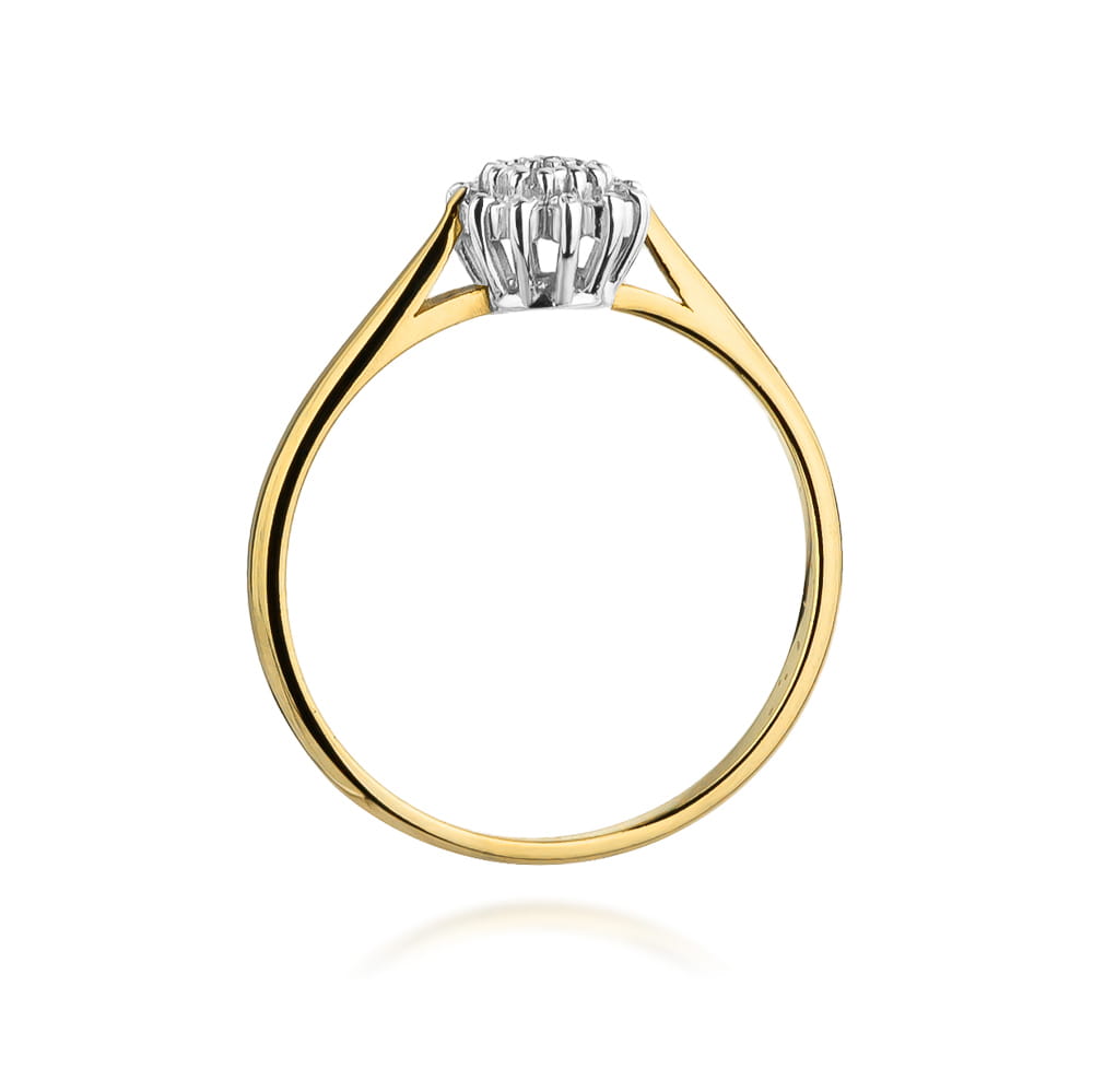 Inel Aur 9K cu Diamante de Laborator 0.10 ct