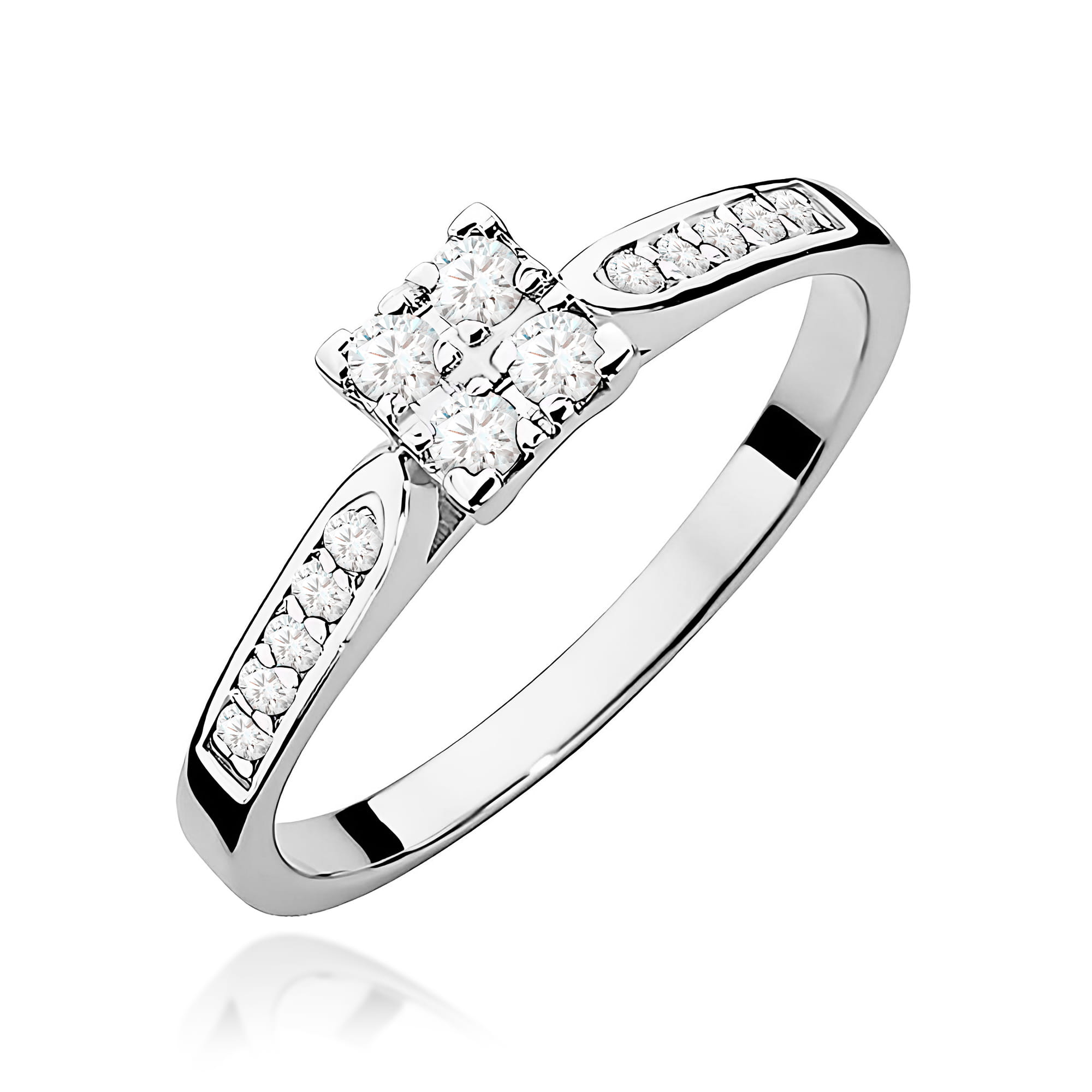 Inel Aur 9K cu Diamante Naturale 0.17 ct