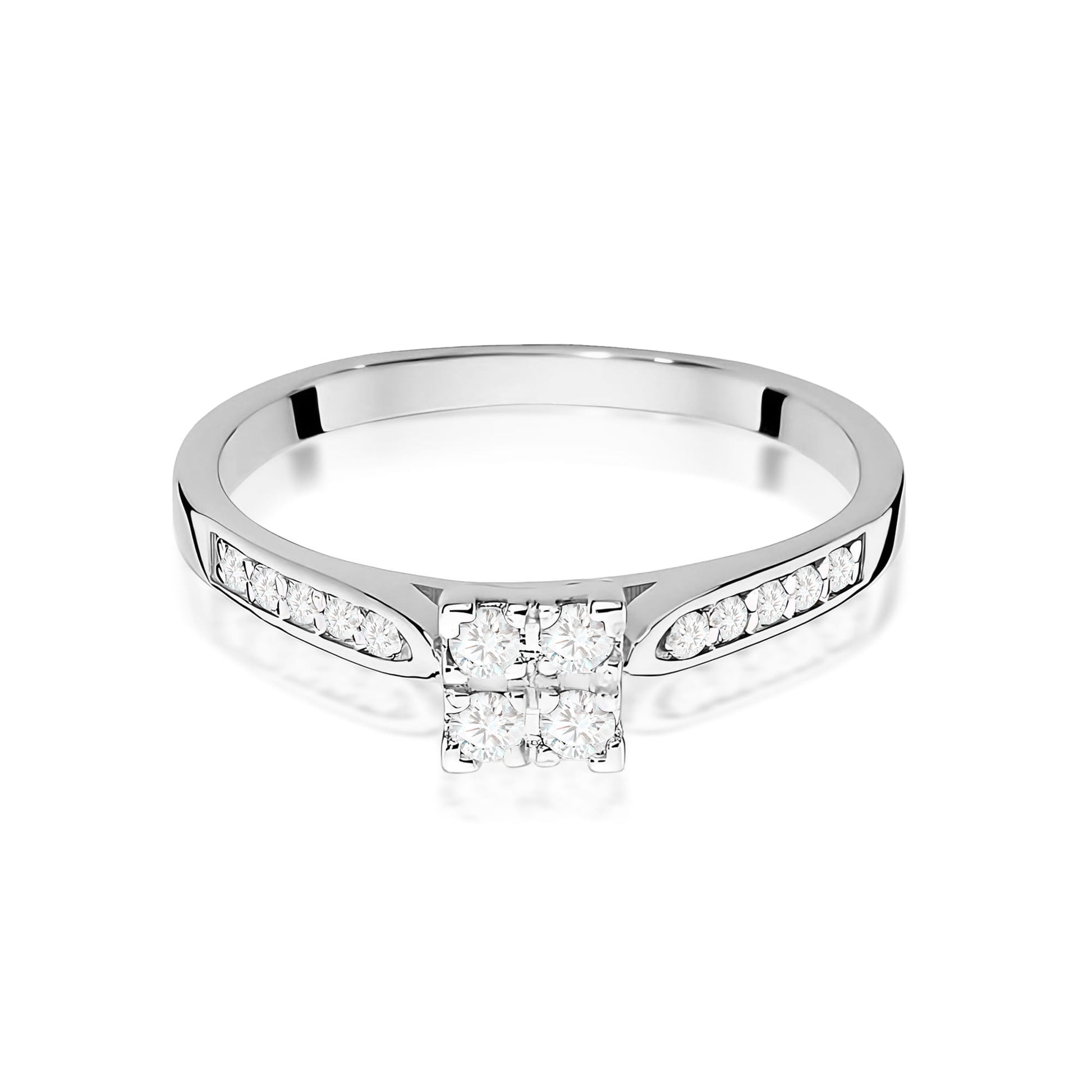 Inel Aur 9K cu Diamante Naturale 0.17 ct
