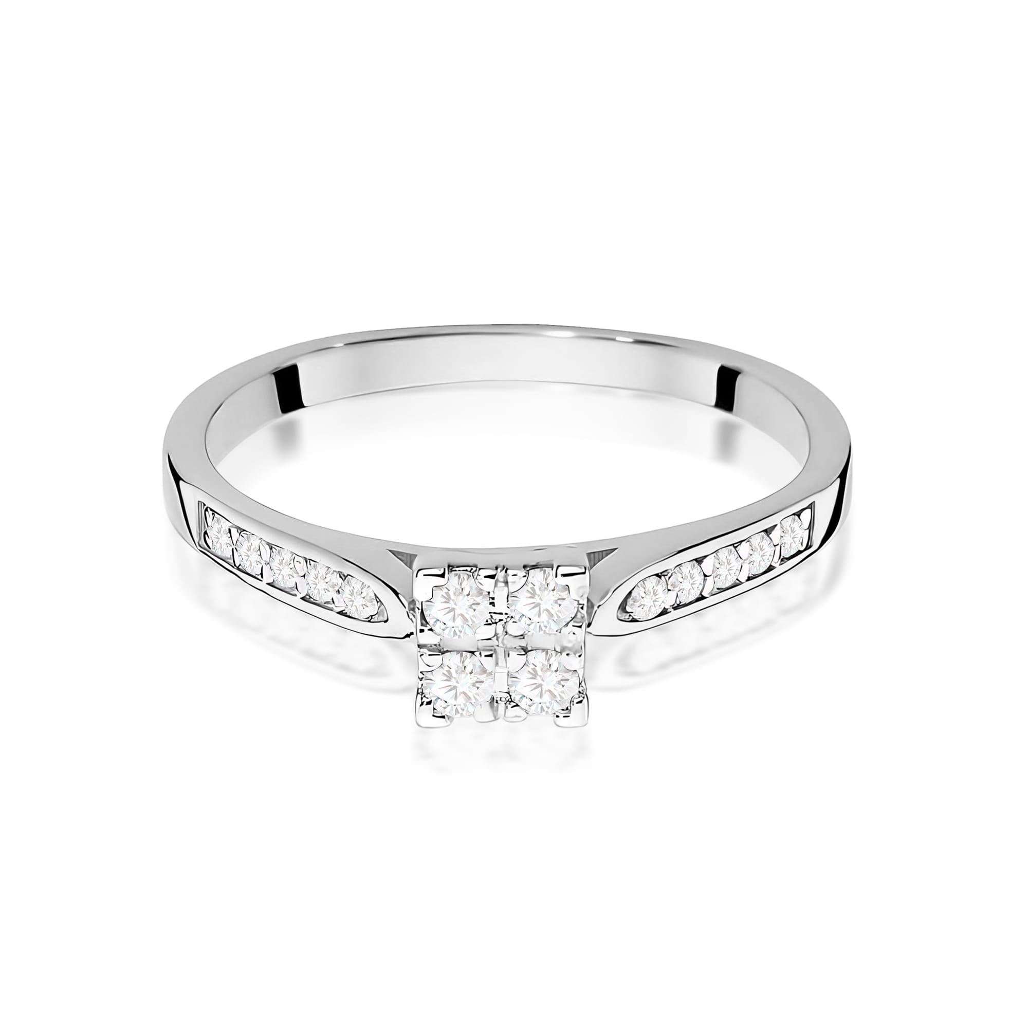 Inel Aur 9K cu Diamante Naturale 0.17 ct