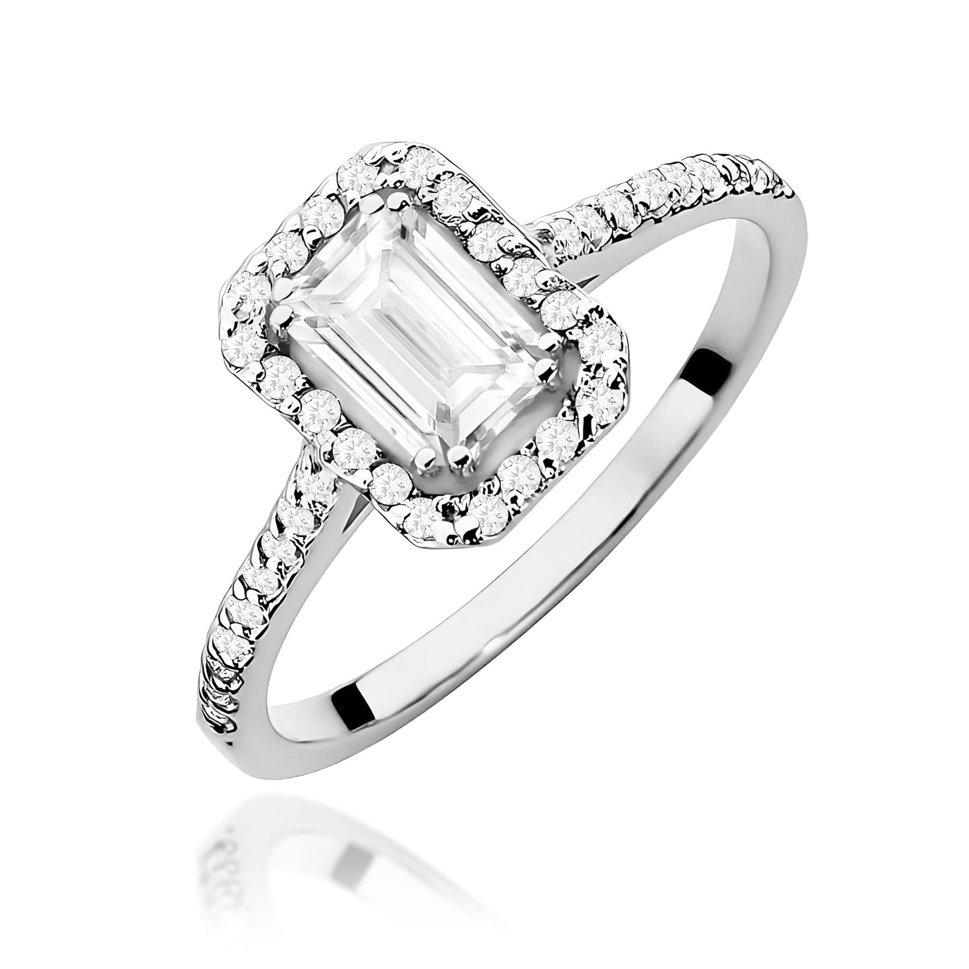 Inel Aur 9K cu Diamante de Laborator 0.79 ct