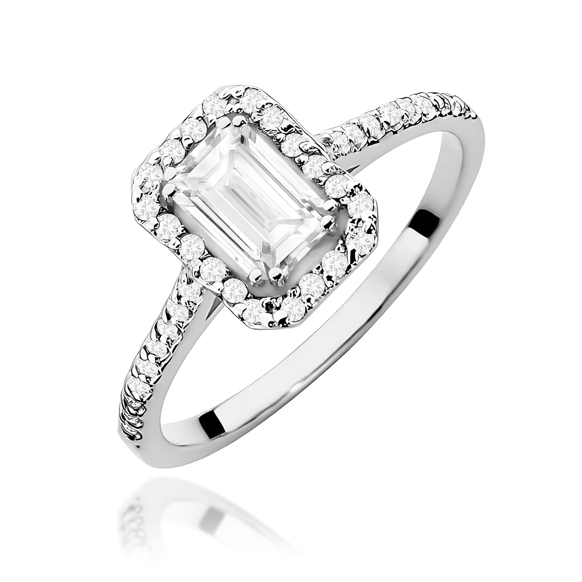 Inel Aur 9K cu Diamante de Laborator 0.79 ct