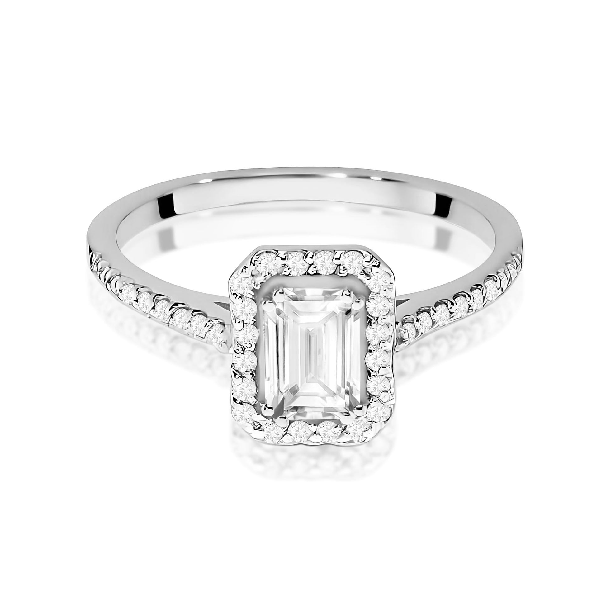 Inel Aur 9K cu Diamante de Laborator 0.79 ct