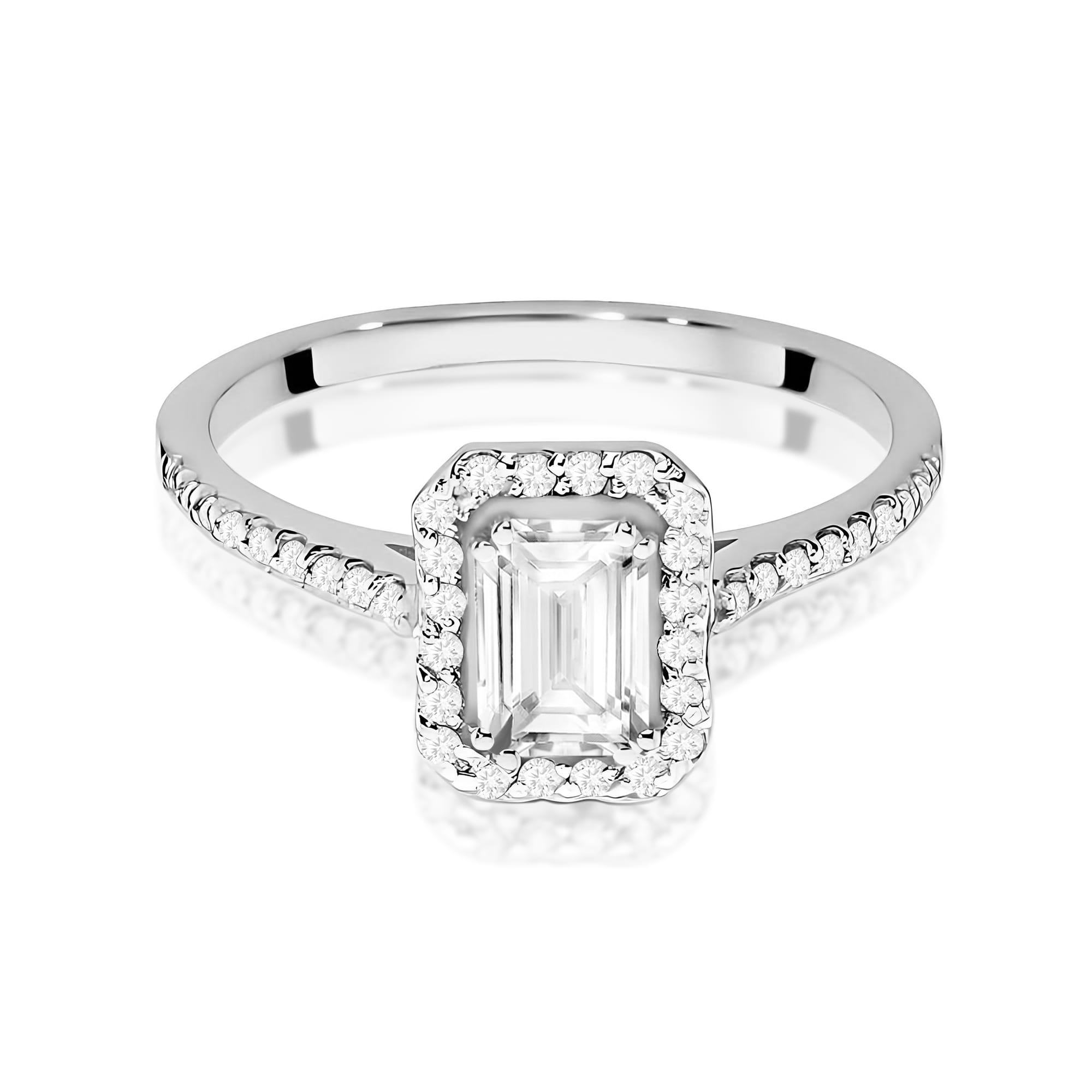 Inel Aur 9K cu Diamante de Laborator 0.79 ct