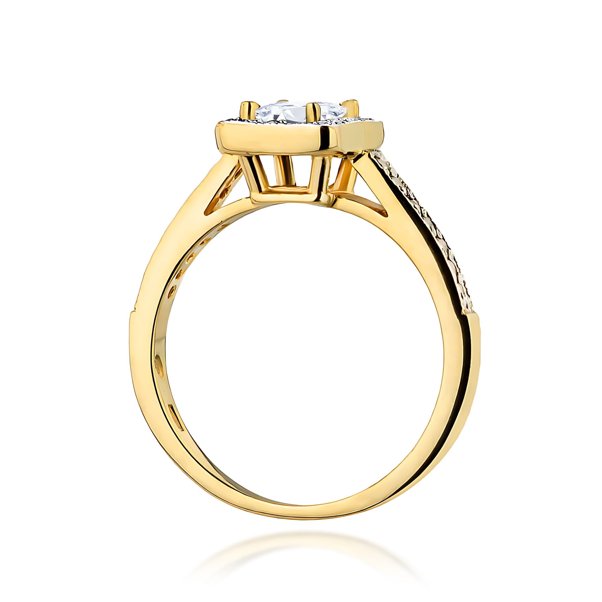 Inel Aur 9K cu Diamante de Laborator 0.79 ct