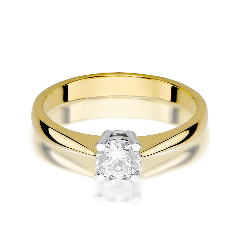 Inel Aur 9K cu Diamant Natural 0.50 ct