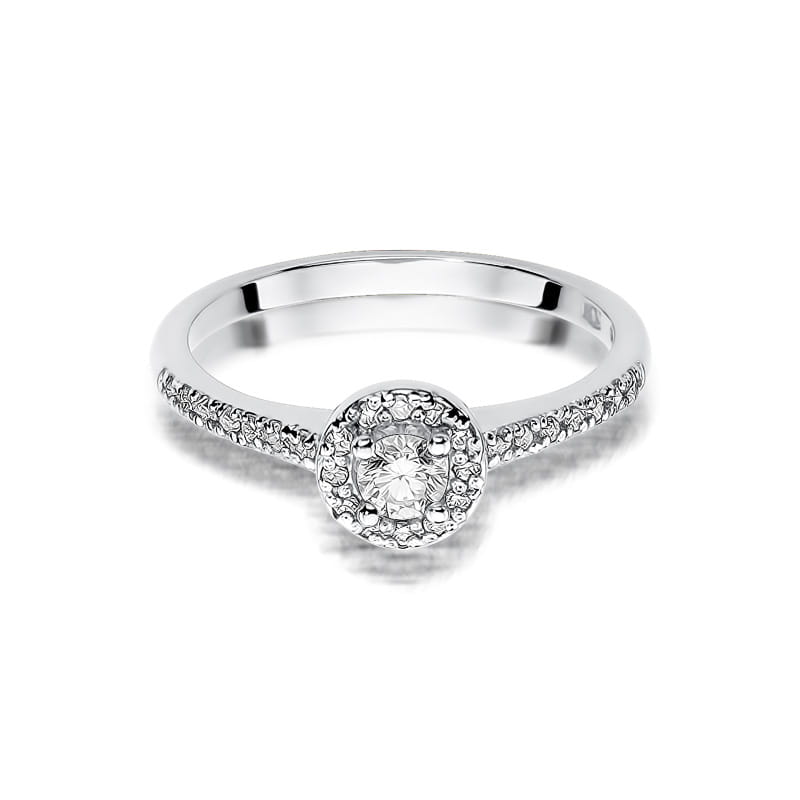 Inel Aur 9K cu Diamante Naturale 0.28 ct