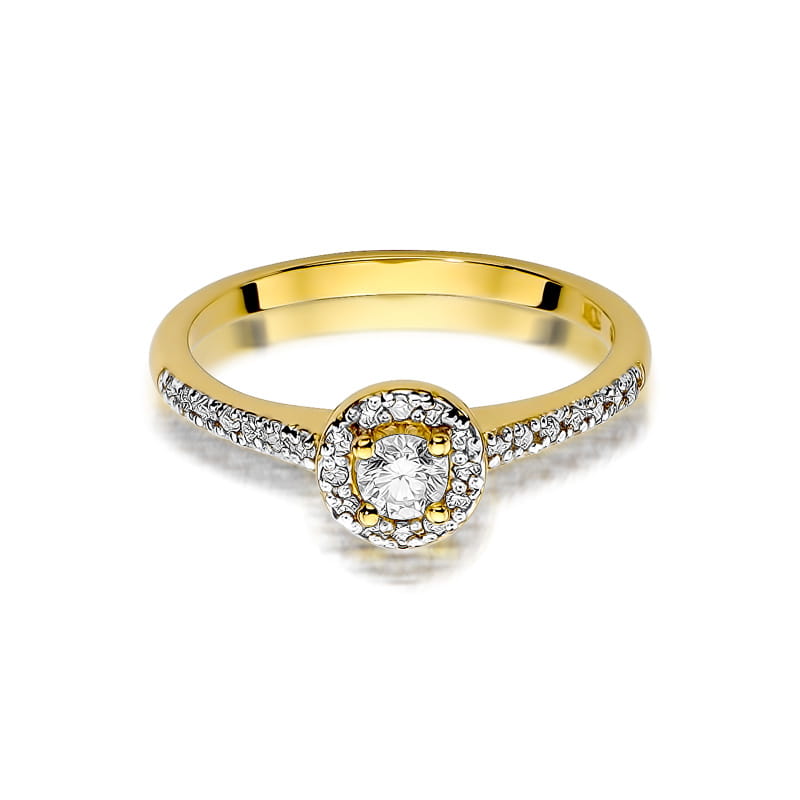 Inel Aur 9K cu Diamante Naturale 0.28 ct