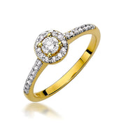 Inel Aur 9K cu Diamante de Laborator 0.28 ct