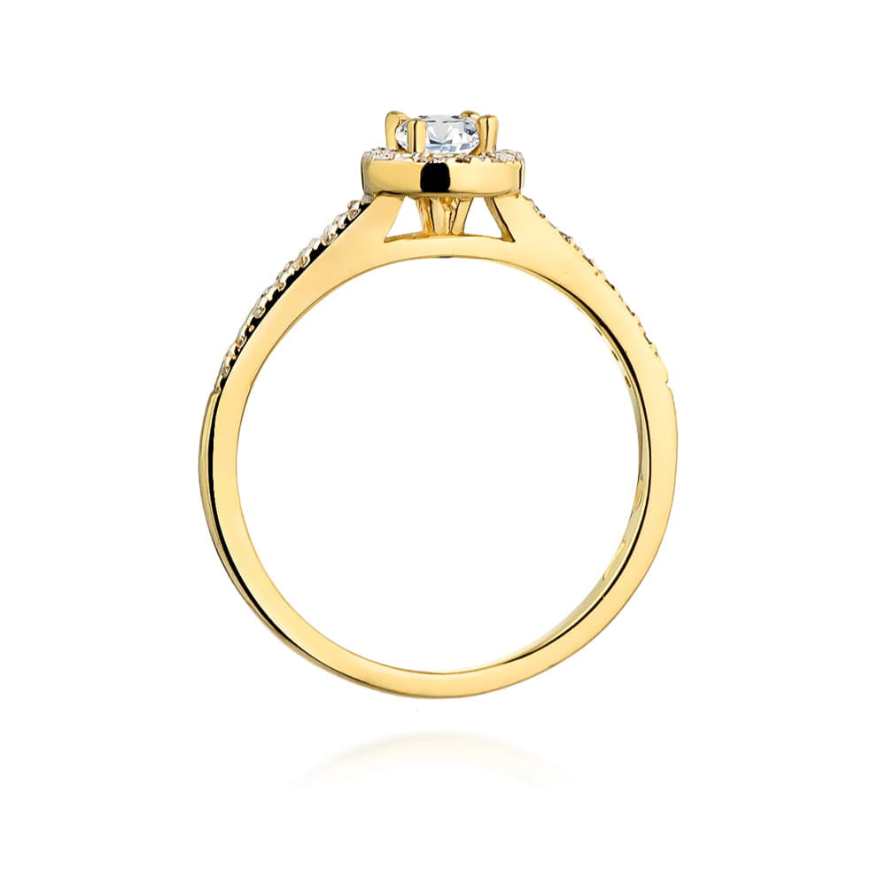 Inel Aur 9K cu Diamante de Laborator 0.28 ct