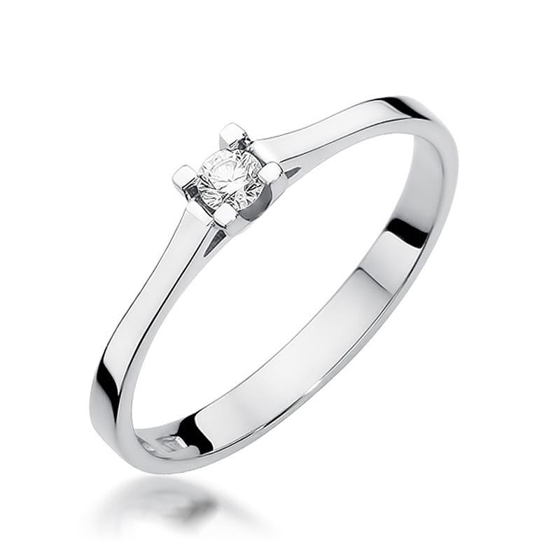 Inel Aur 9K cu Diamant Natural 0.09 ct