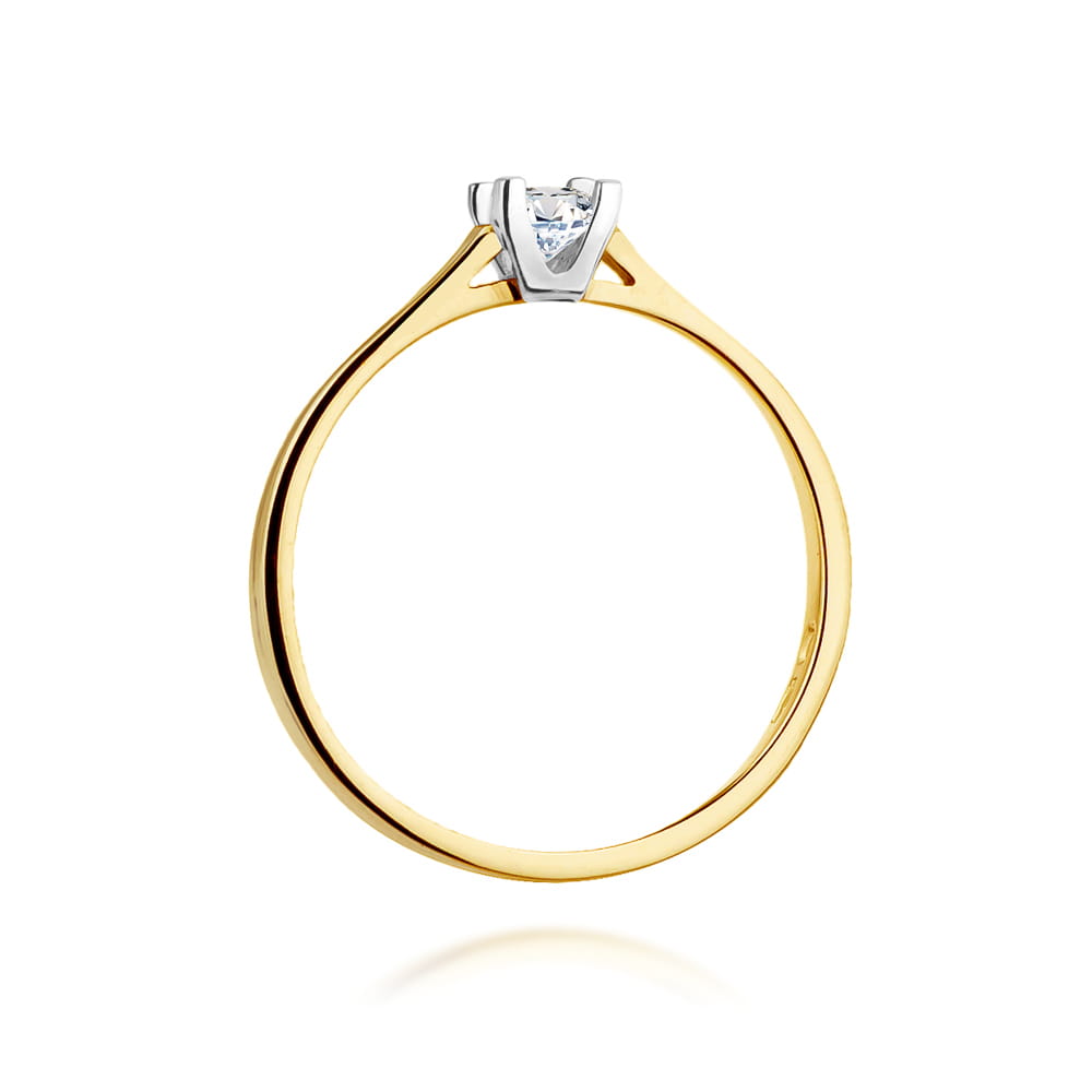Inel Aur 9K cu Diamant Natural 0.09 ct