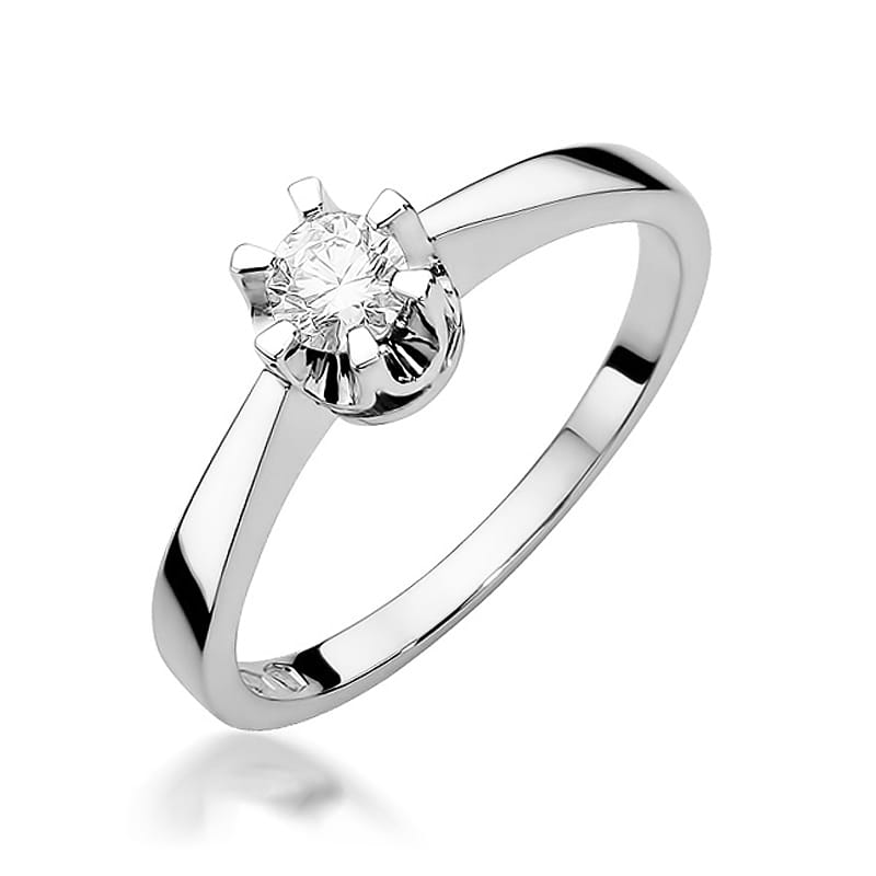 Inel Aur 9K cu Diamant Natural 0.25 ct