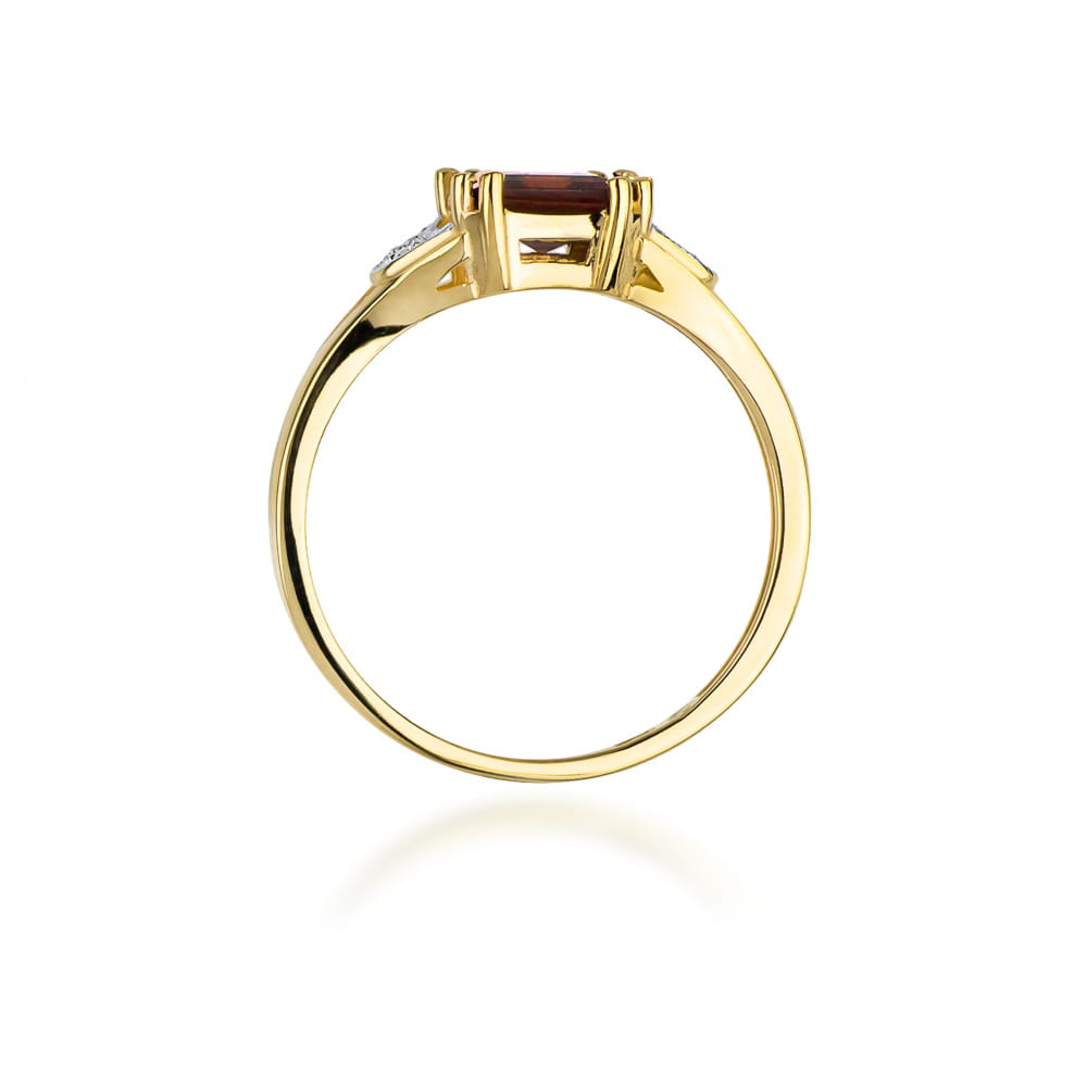 Inel Aur 14K cu Garnet 1.30 ct - Galben