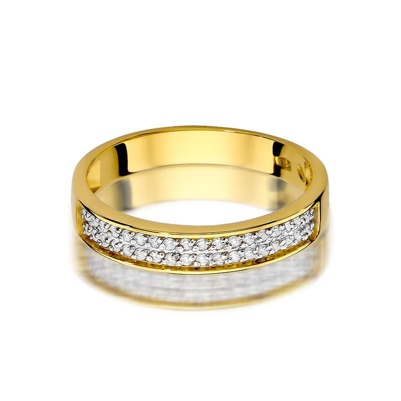 Inel Aur 9K cu Diamante Naturale 0.18 ct