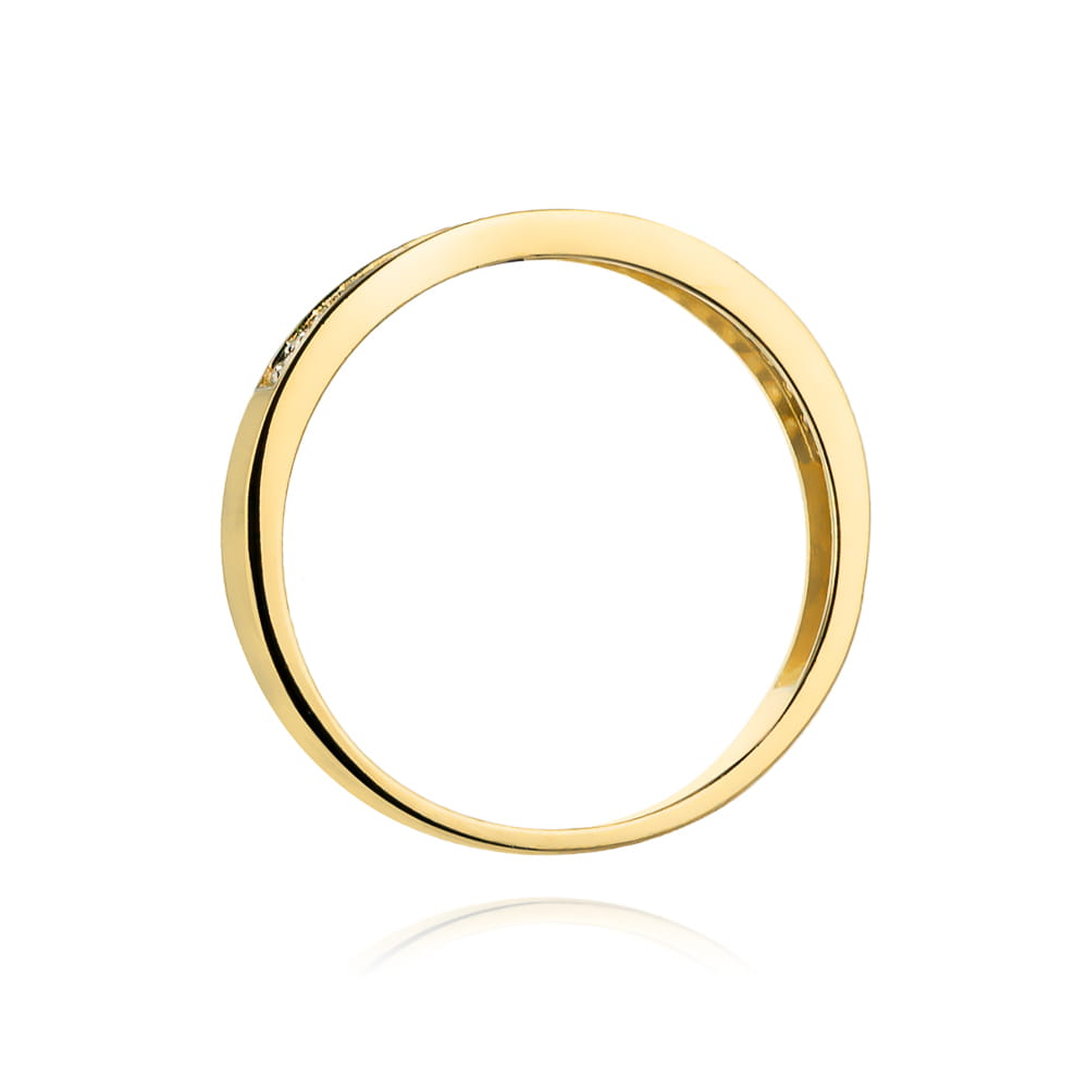 Inel Aur 9K cu Diamante Naturale 0.18 ct