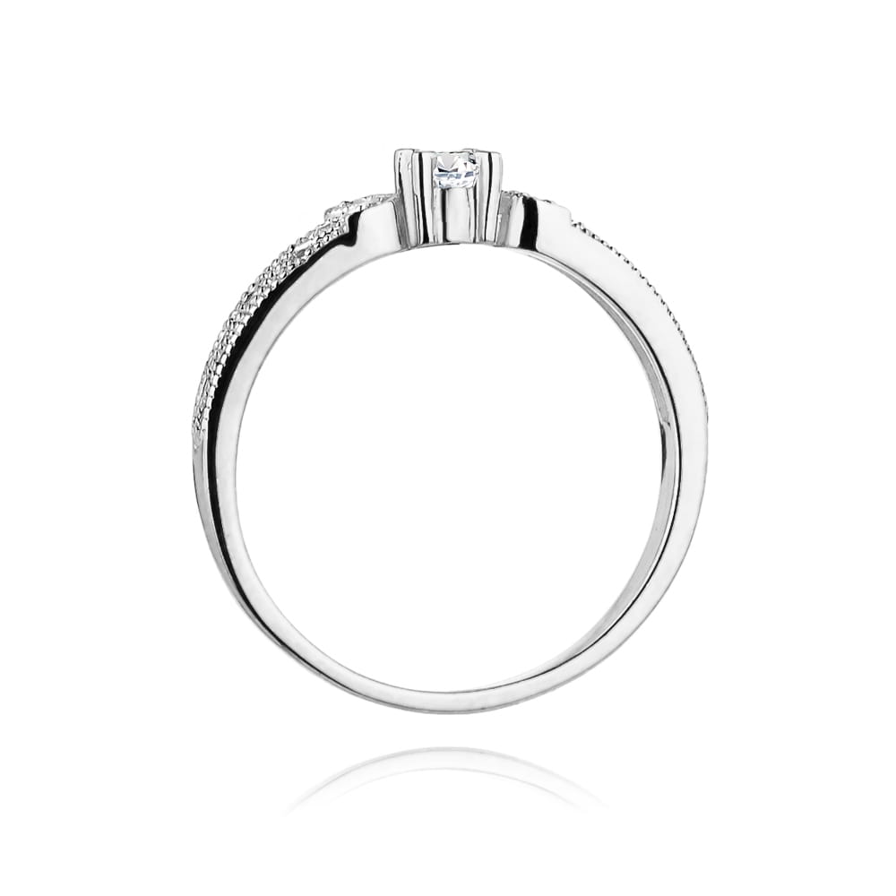 Inel Aur 9K cu Diamante Naturale 0.13 ct