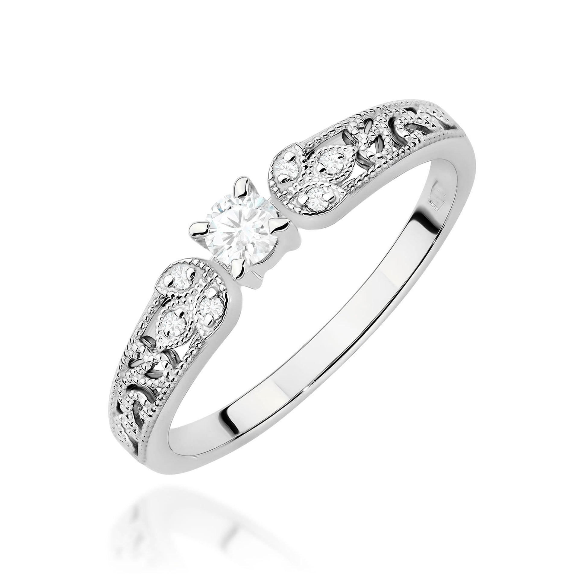 Inel Aur 9K cu Diamante de Laborator 0.13 ct
