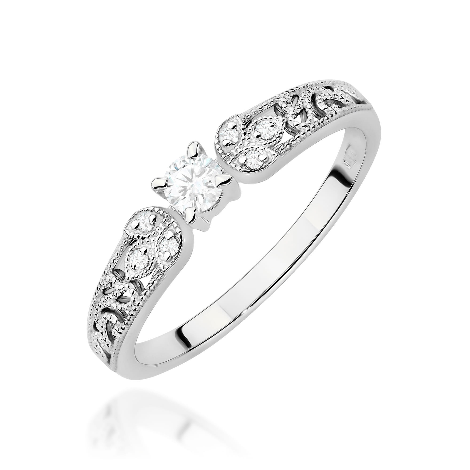 Inel Aur 9K cu Diamante de Laborator 0.13 ct